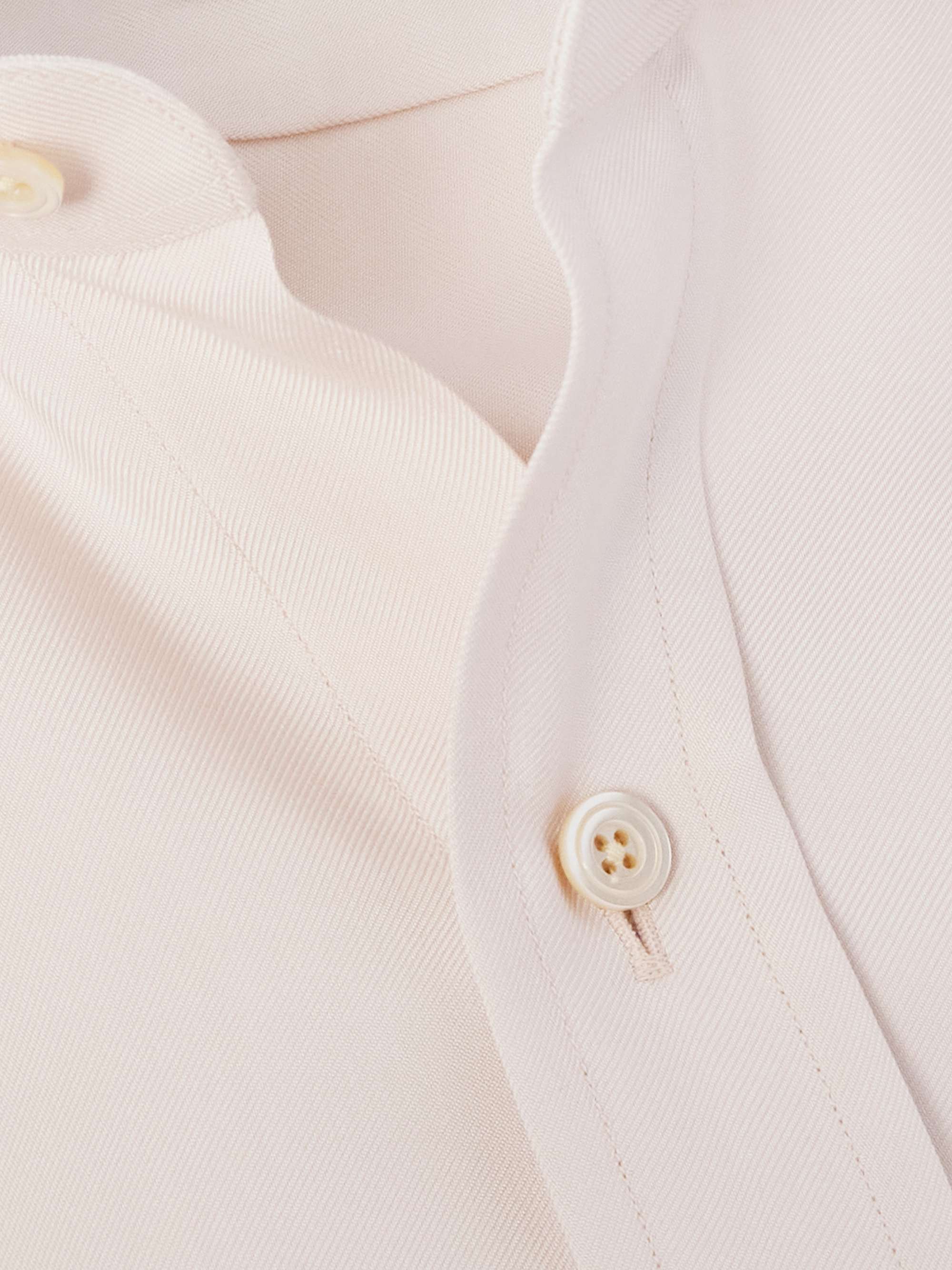 Slim-Fit Cutaway-Collar Twill Shirt view