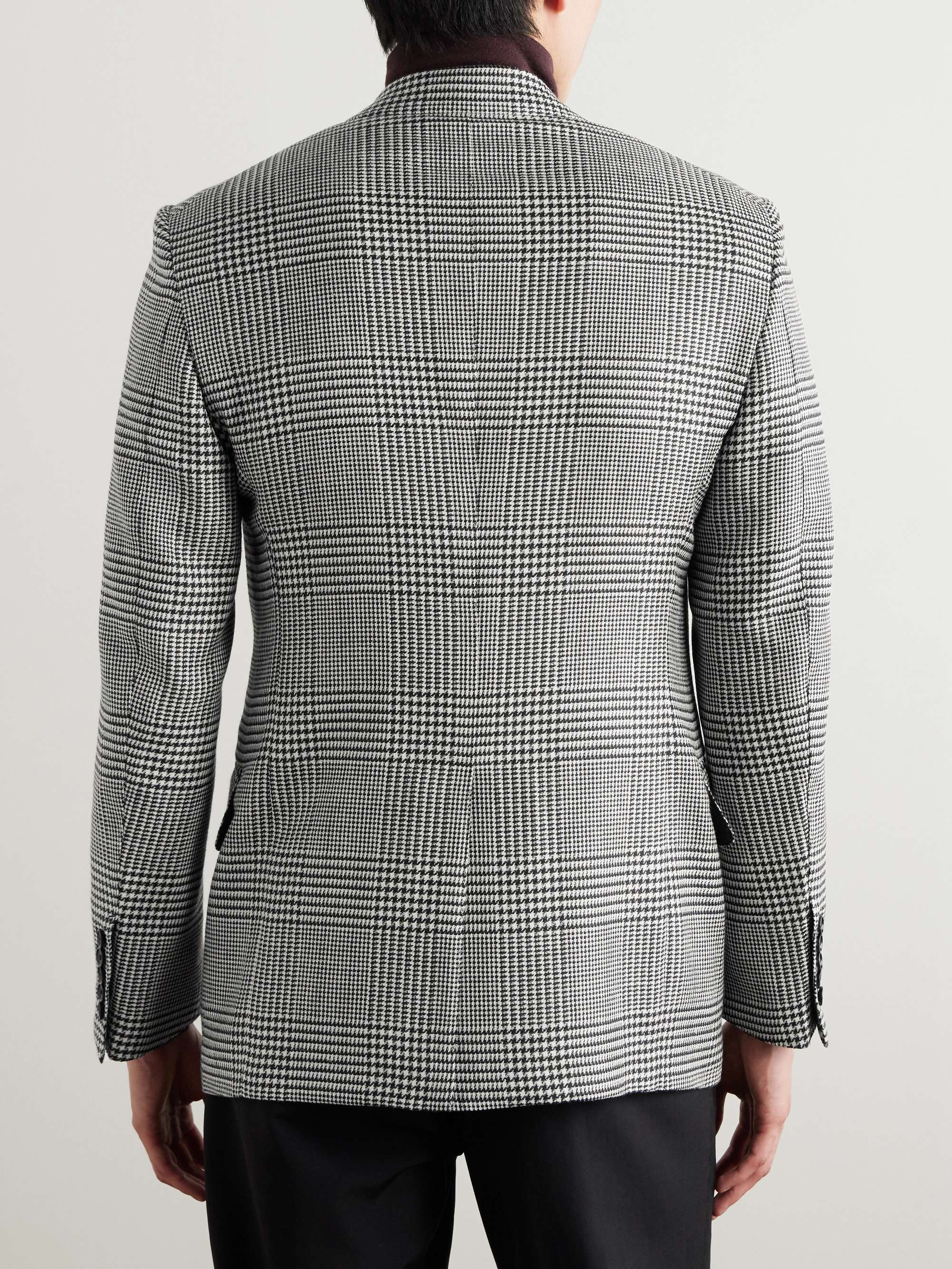 Dyllan Prince of Wales Checked Stretch Wool, Silk, Linen and Mohair-Blend Blazer view