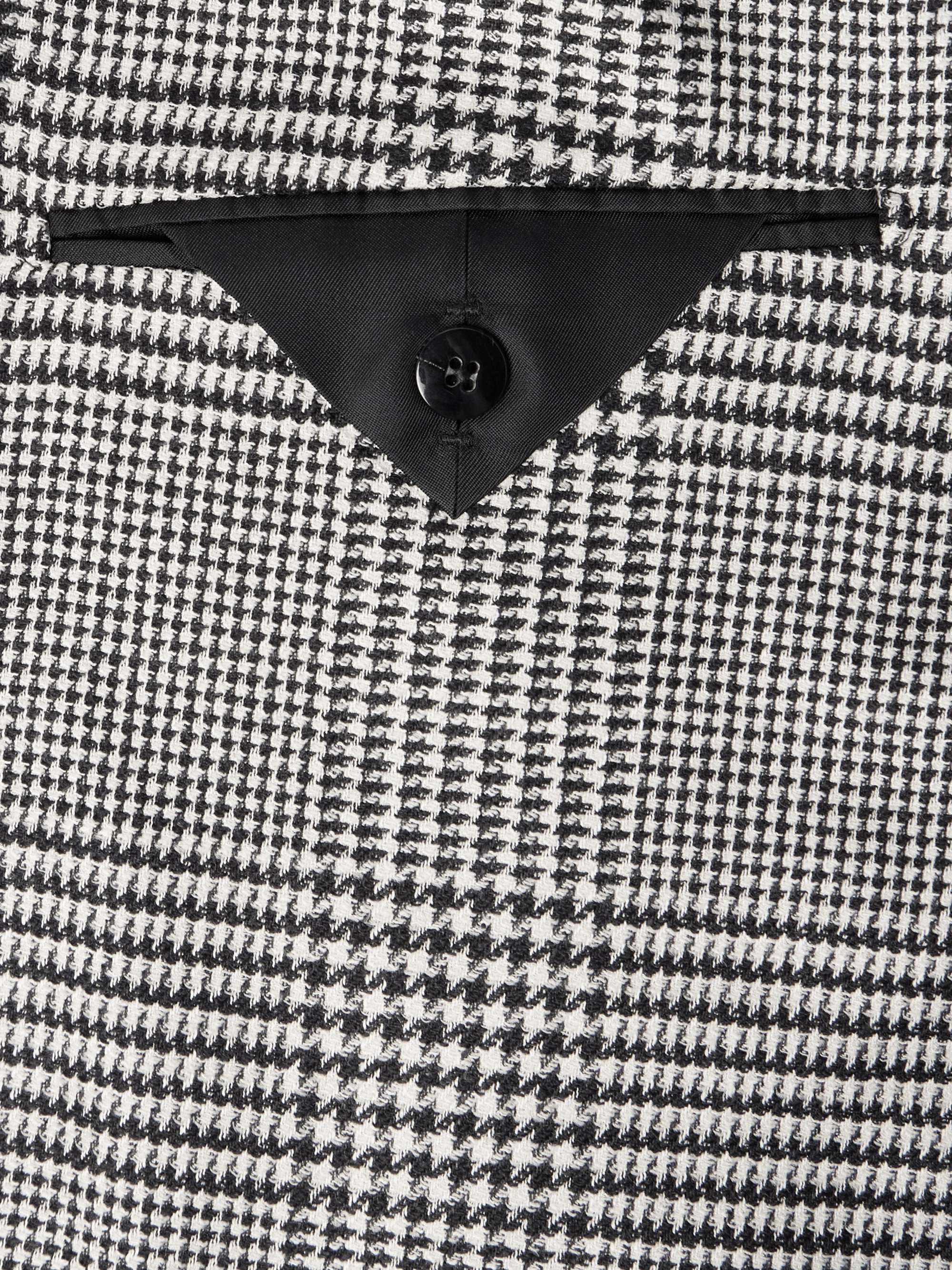 Dyllan Prince of Wales Checked Stretch Wool, Silk, Linen and Mohair-Blend Blazer view