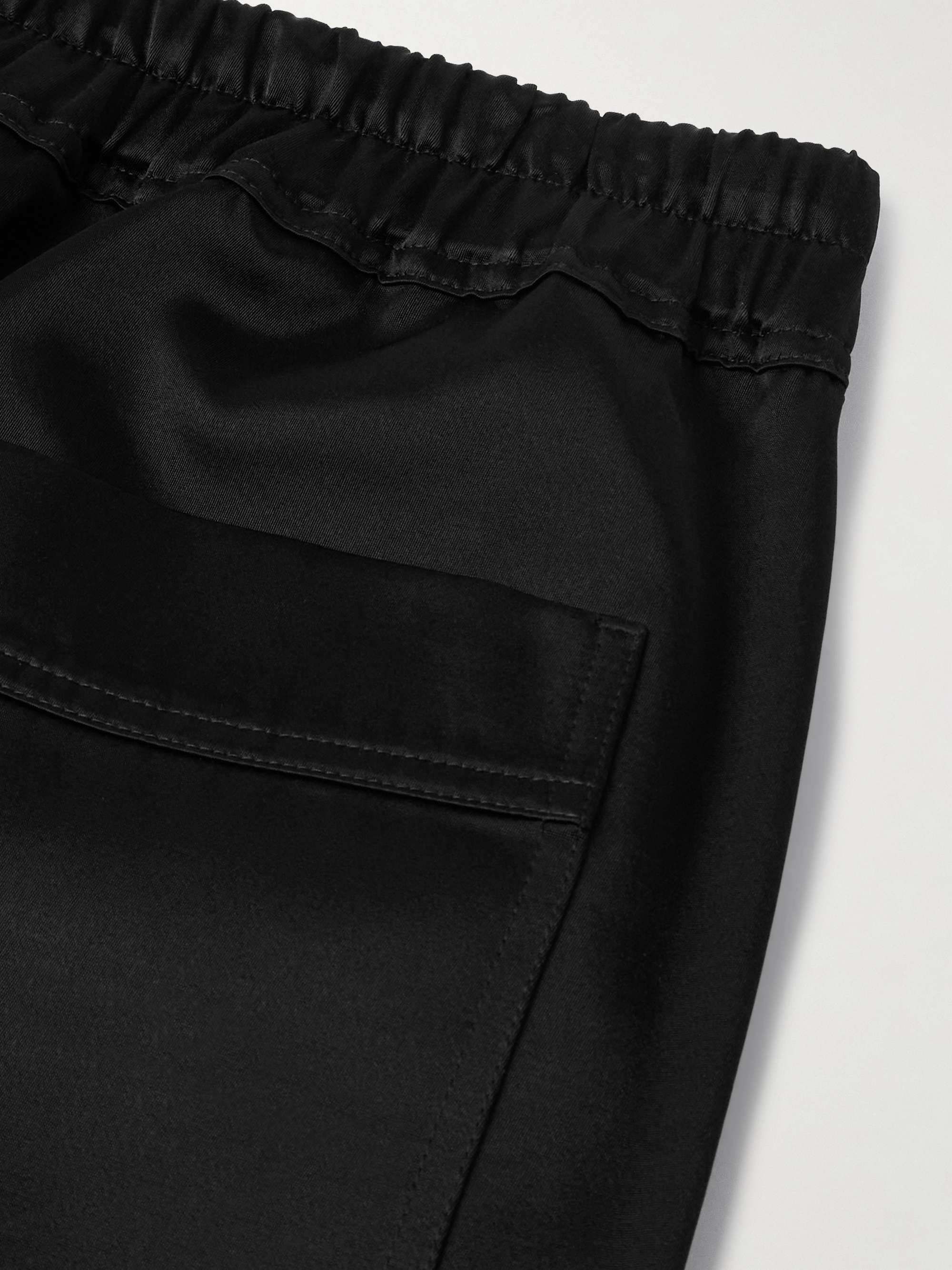 Straight-Leg Satin Drawstring Shorts view