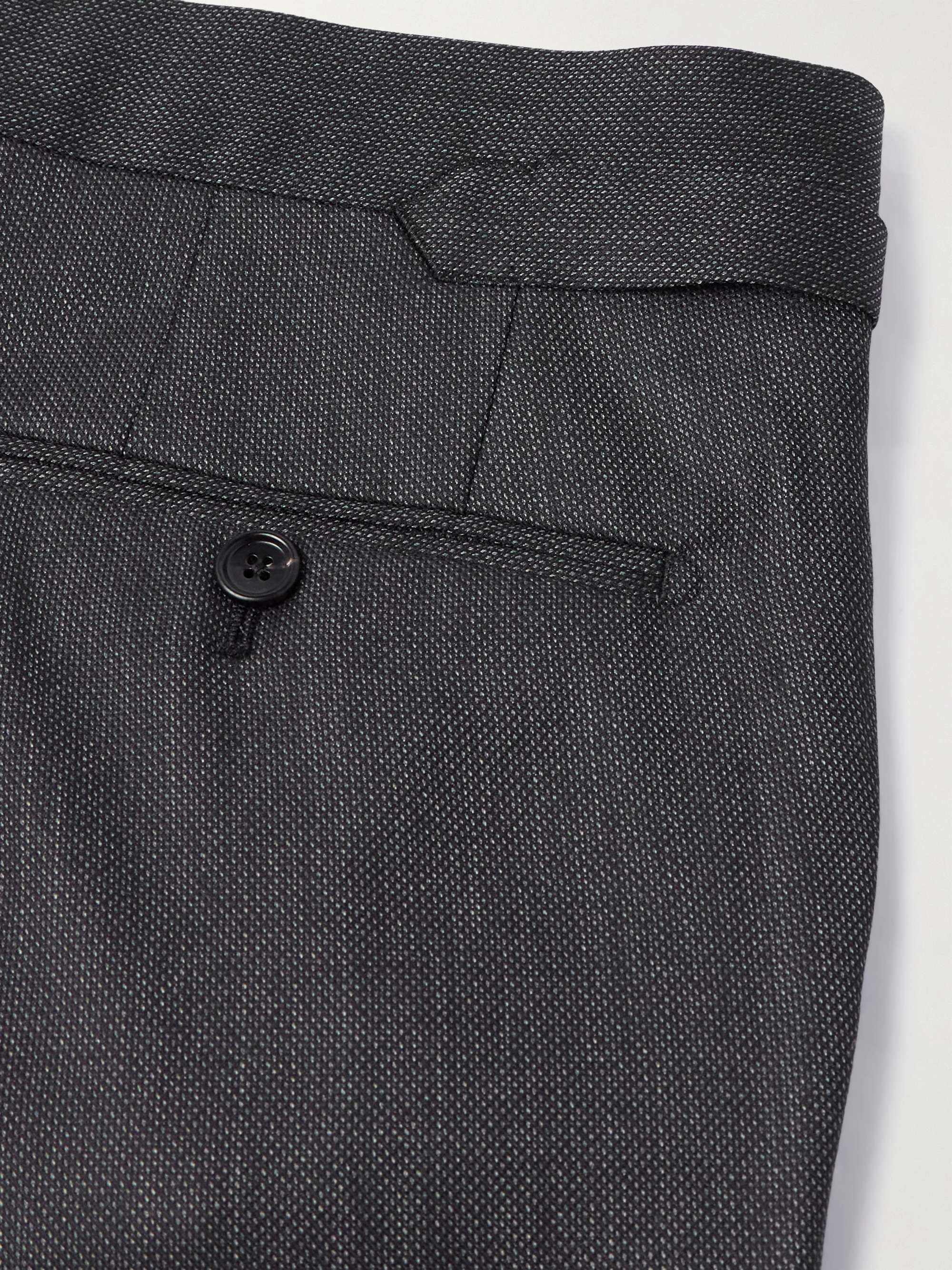 O'Connor Tapered Birdseye Textured-Wool Suit Trousers view