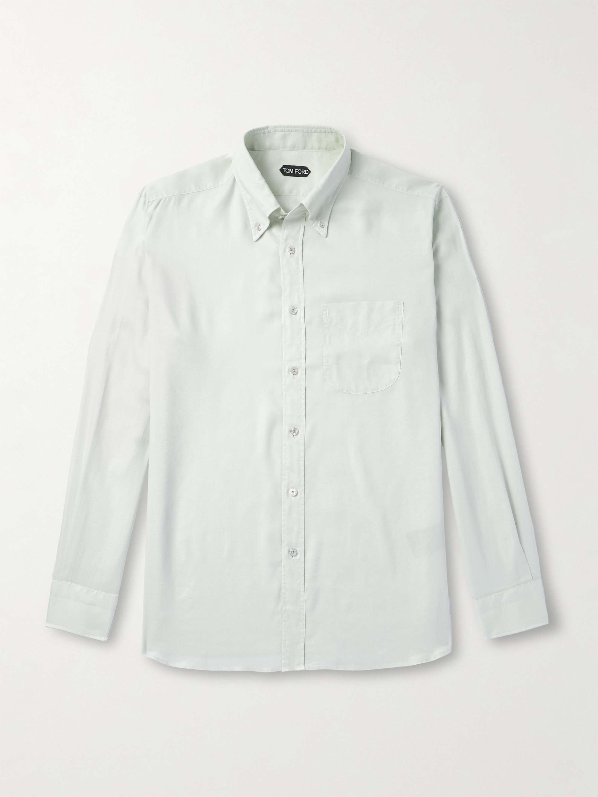 Button-Down Collar Garment-Dyed Lyocell Shirt view
