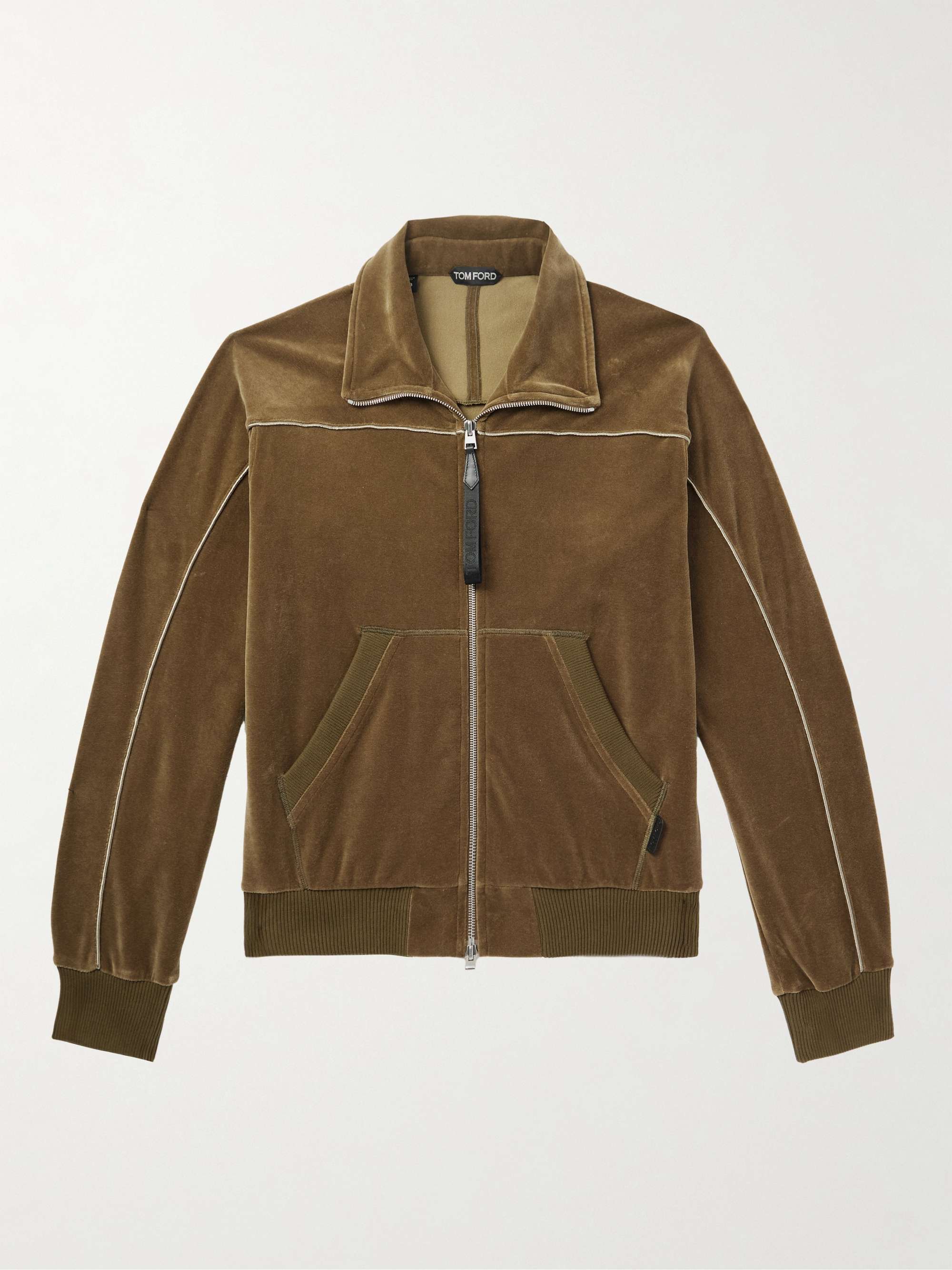 Cotton-Blend Velour Track Jacket view