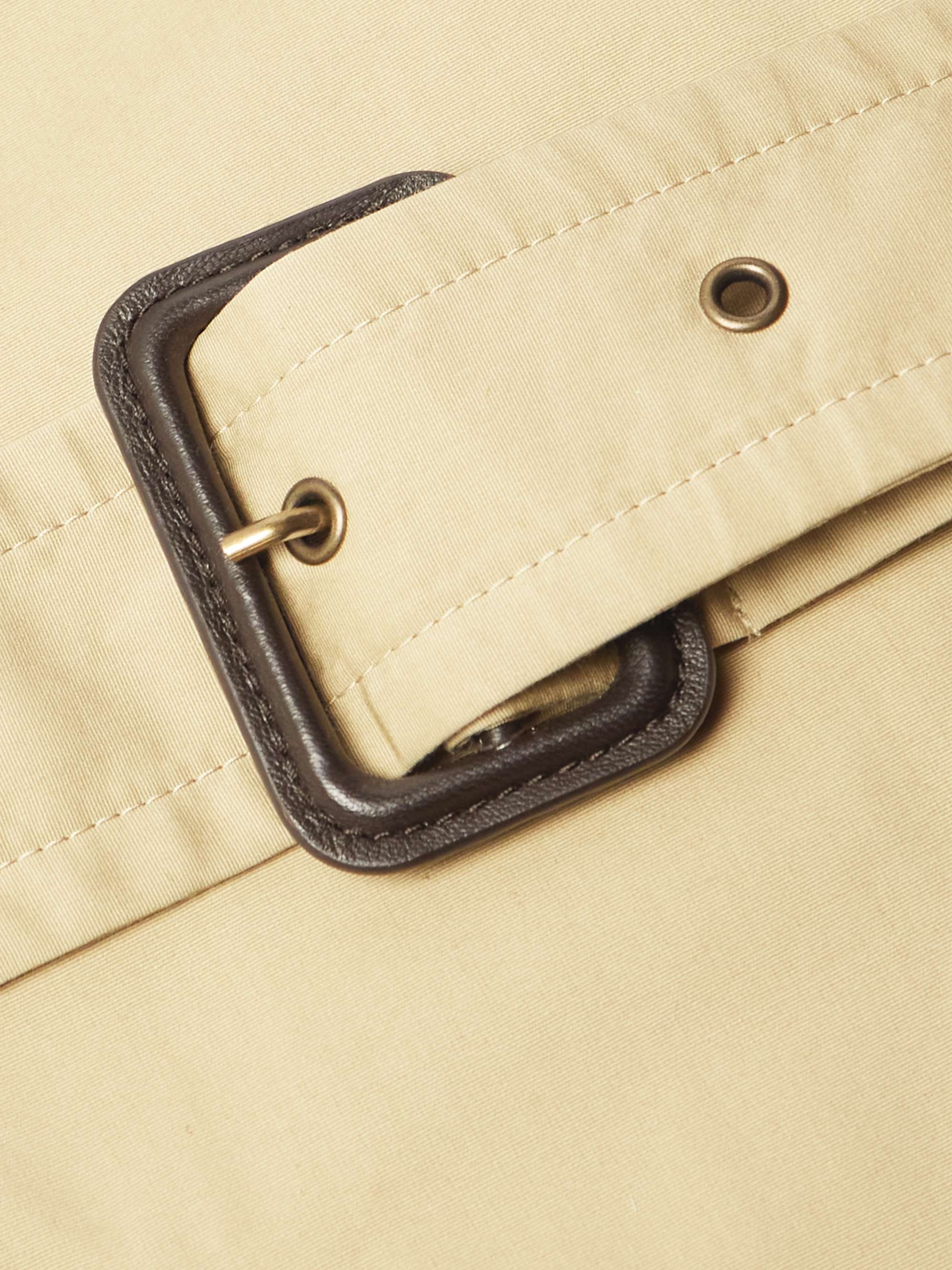 Double-Breasted Cotton and Silk-Blend Trench Coat view