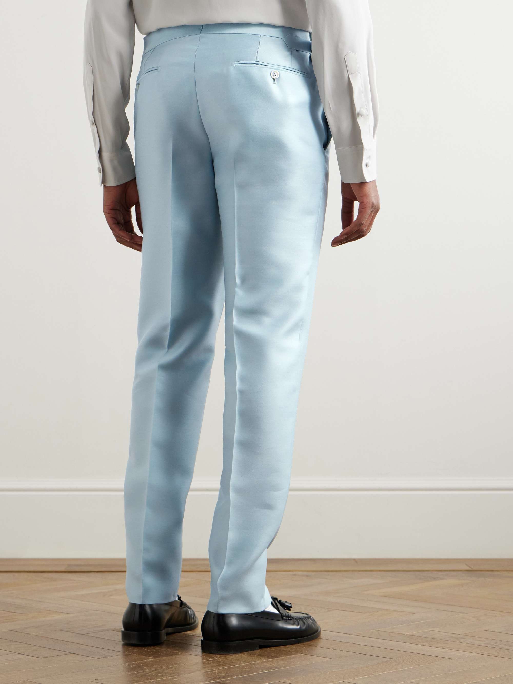 O'Connor Straight-Leg Wool, Mohair and Silk-Blend Suit Trousers view