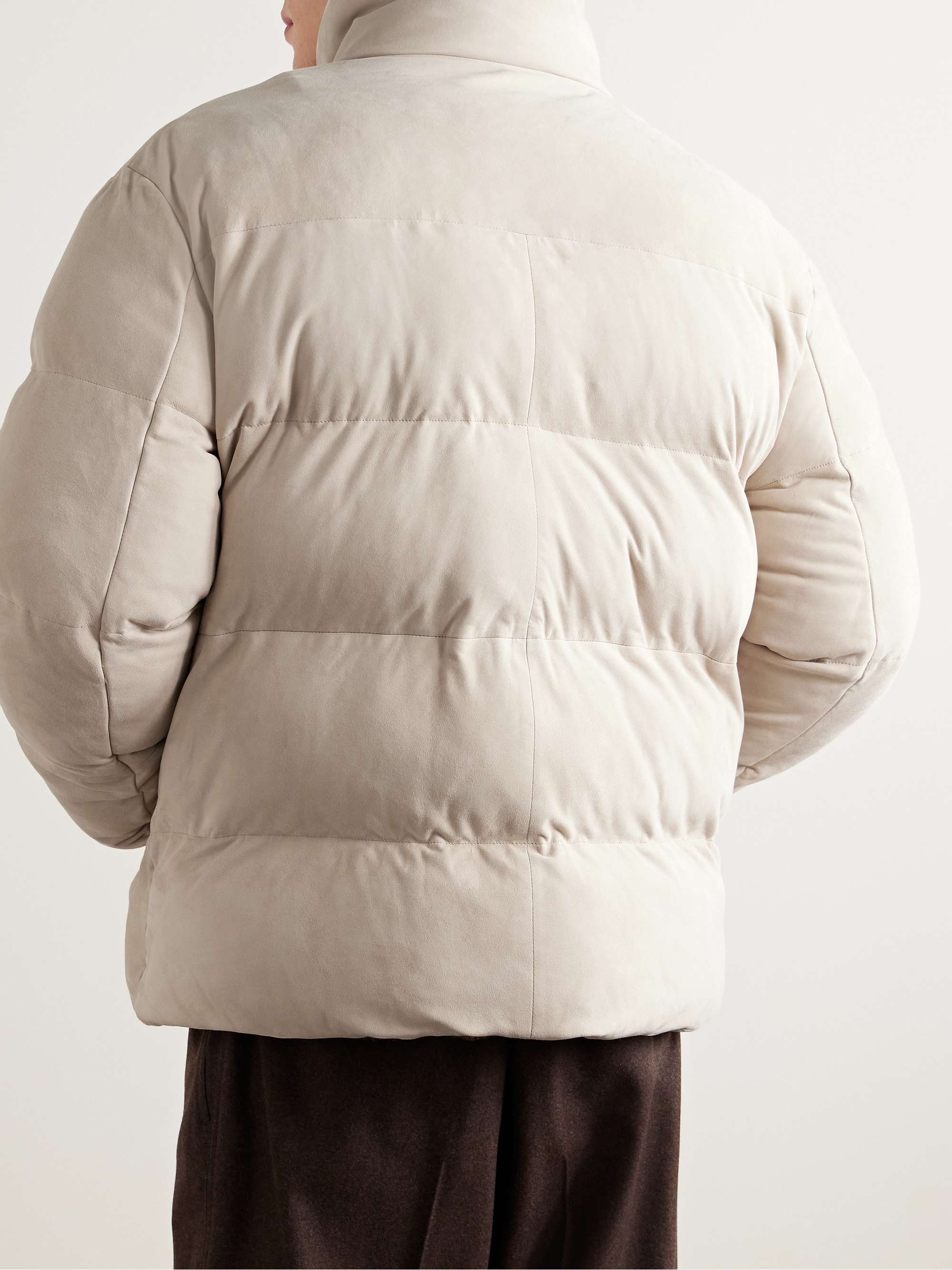 Flavio Quilted Suede Jacket view