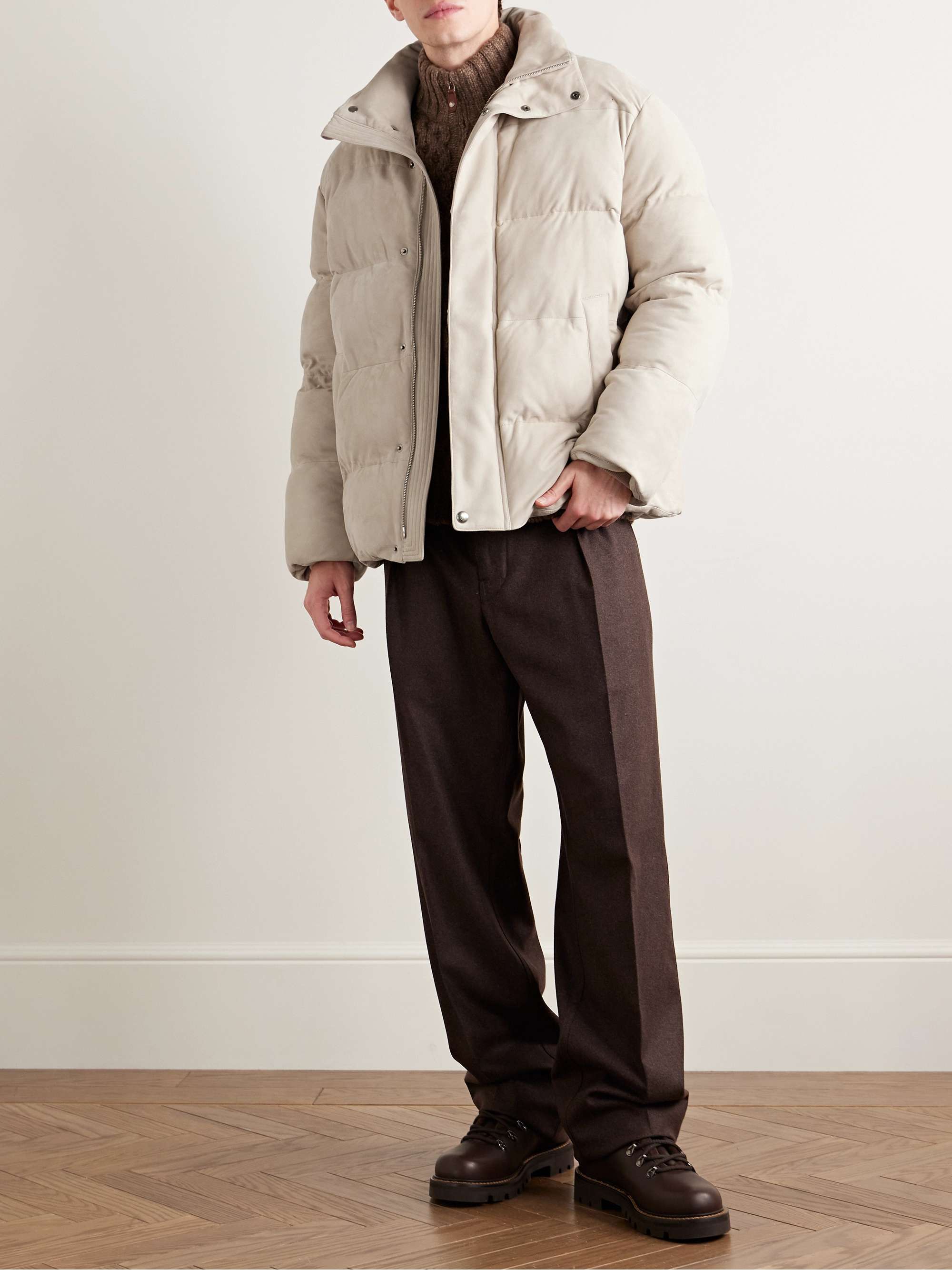 Flavio Quilted Suede Jacket view