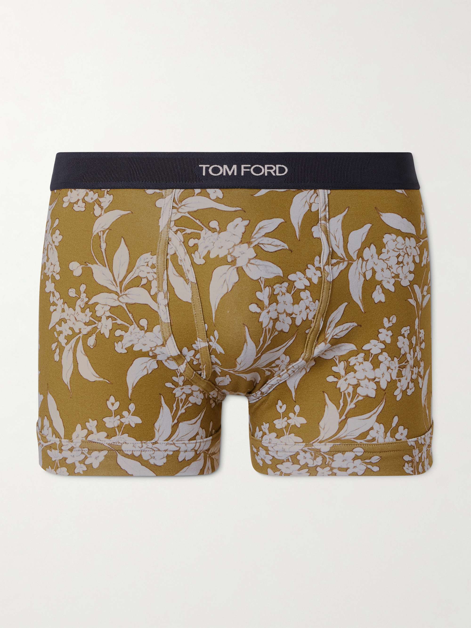 Floral-Print Stretch-Cotton Boxer Briefs view