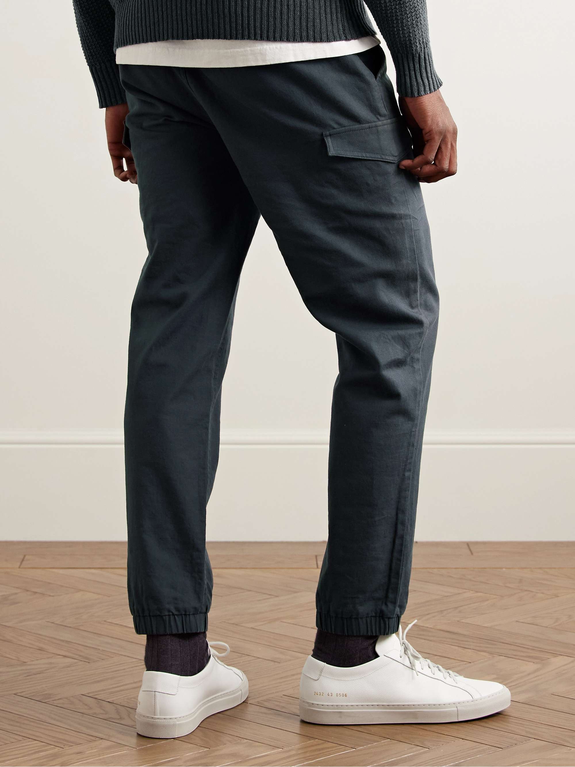 Tapered Linen Cargo Trousers view