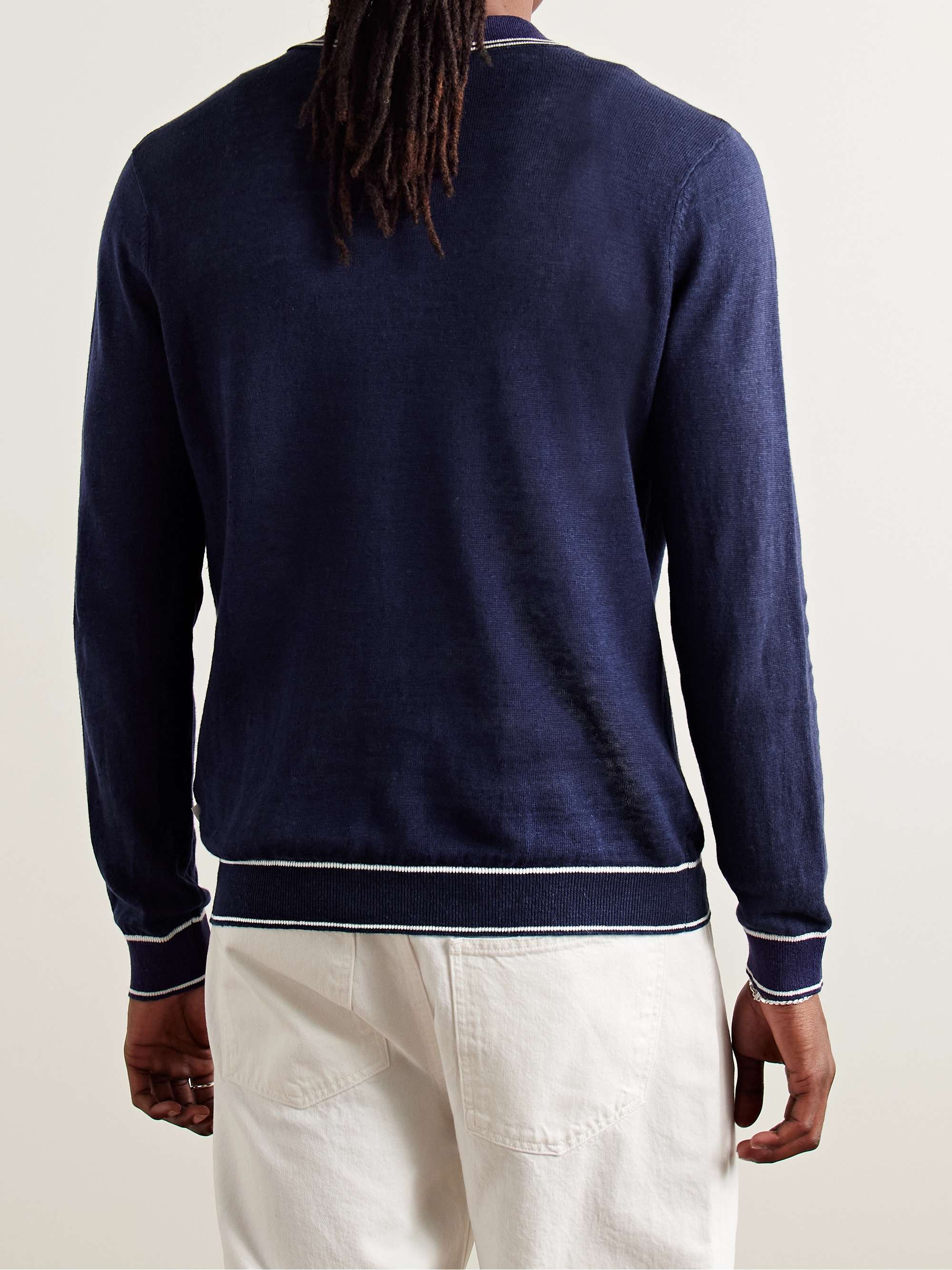 Striped Linen Cardigan view