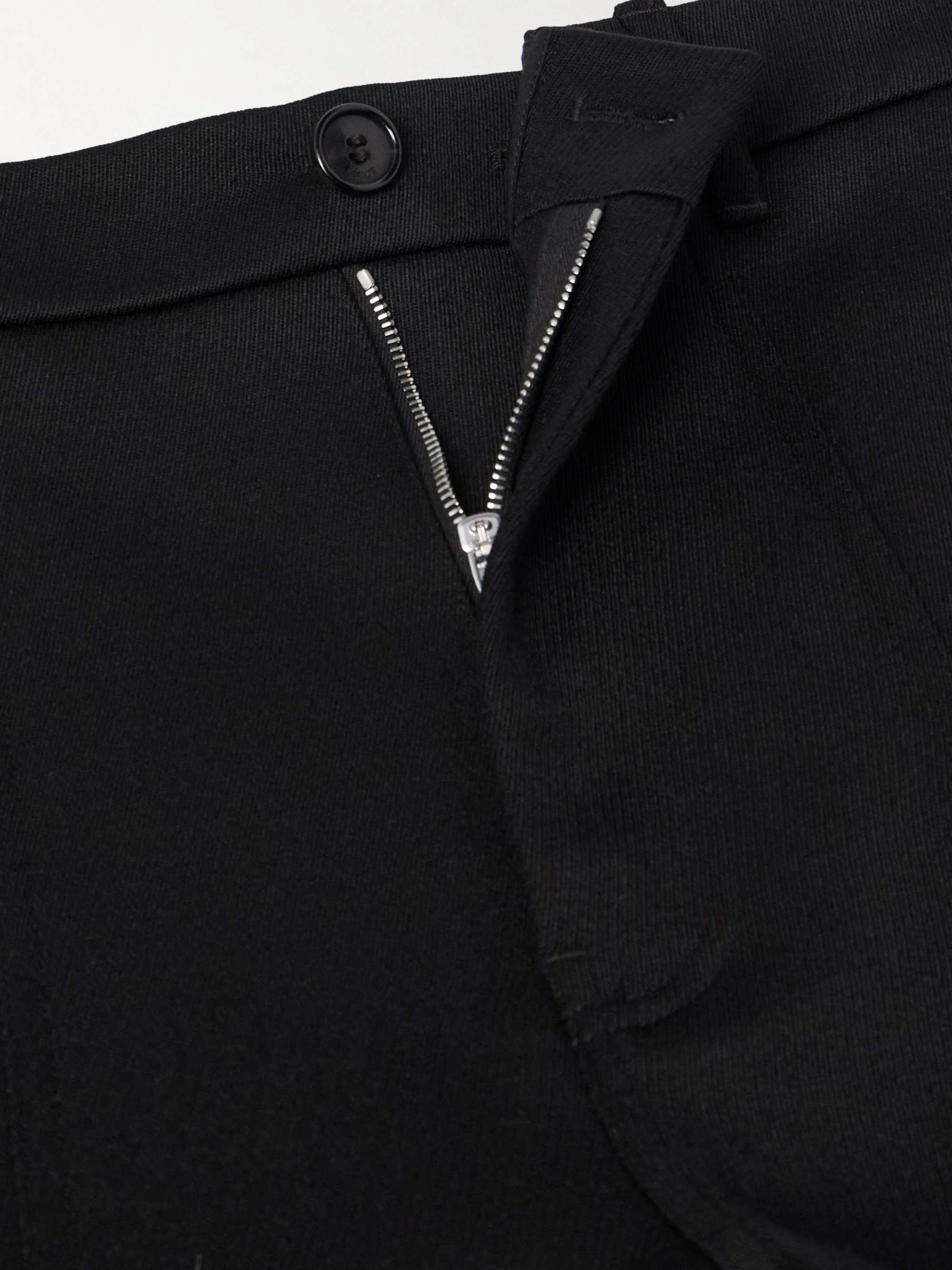 Straight-Leg Panelled Wool-Twill Cargo Trousers view