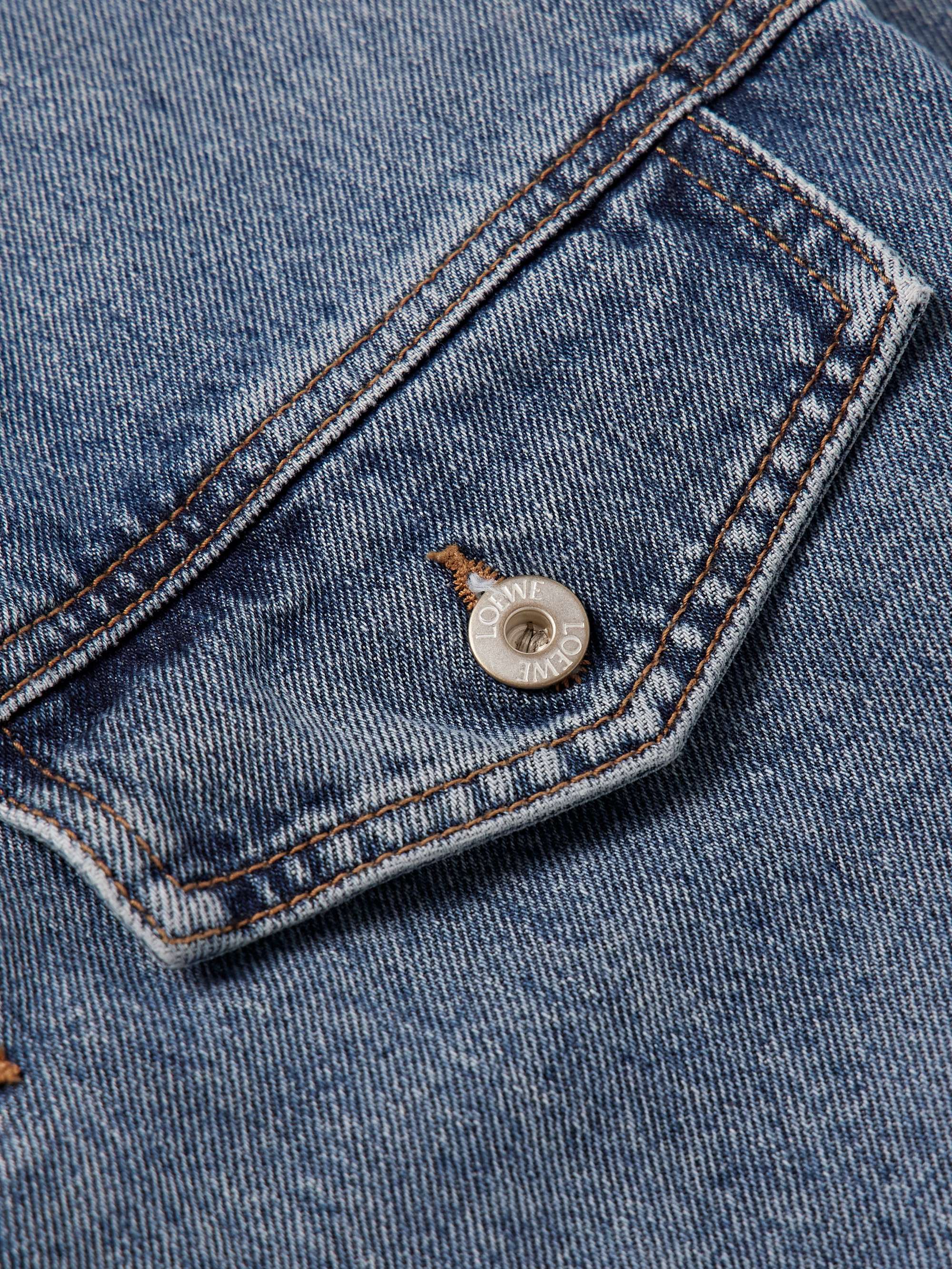 Leather-Panelled Denim Jacket view