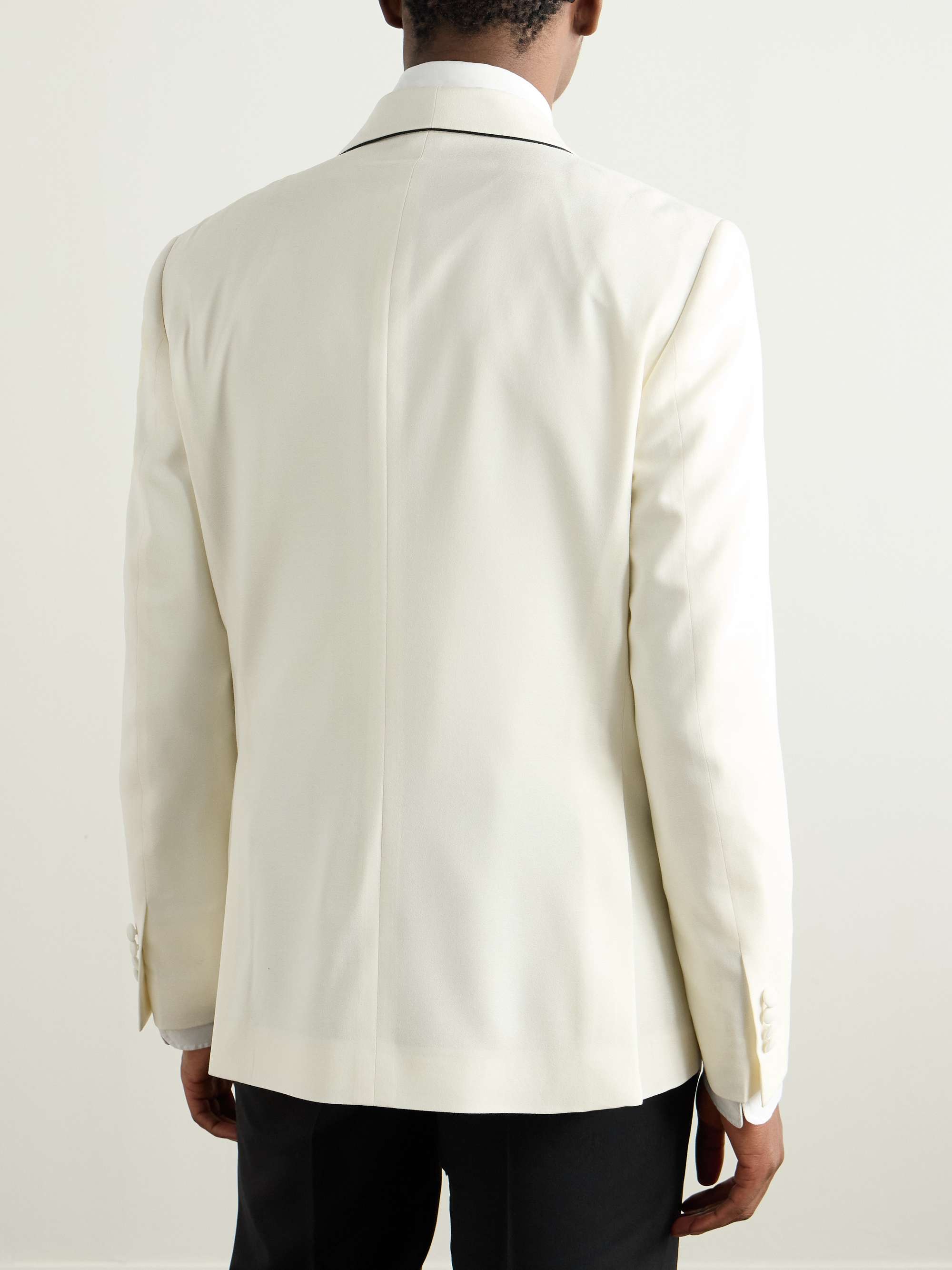 Wool-Blend Crepe Tuxedo Jacket view