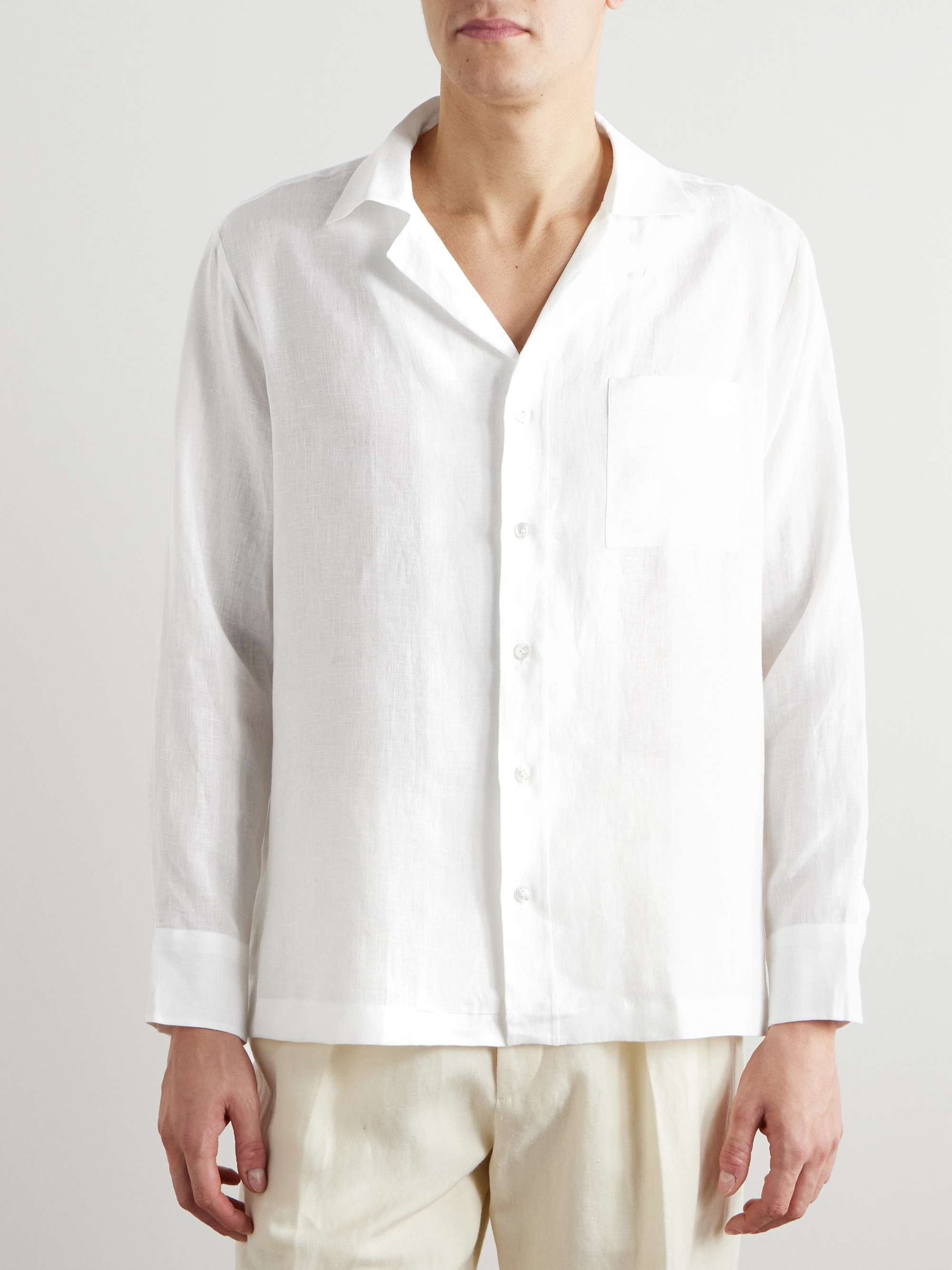 Paul Camp-Collar Linen Shirt view