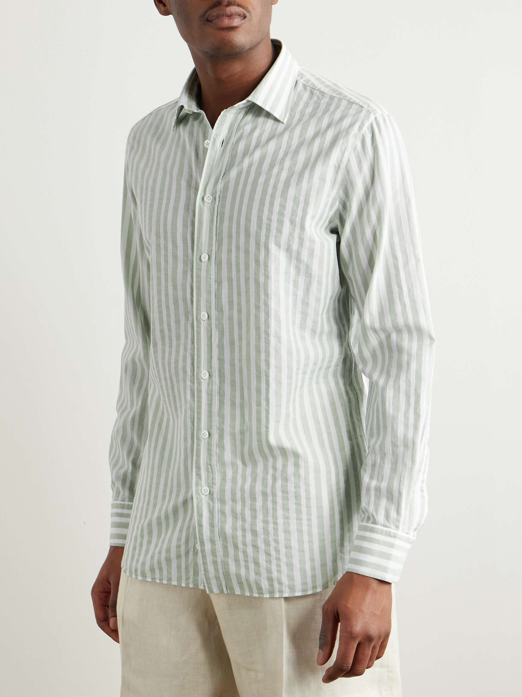 Dante Striped Cotton Shirt view