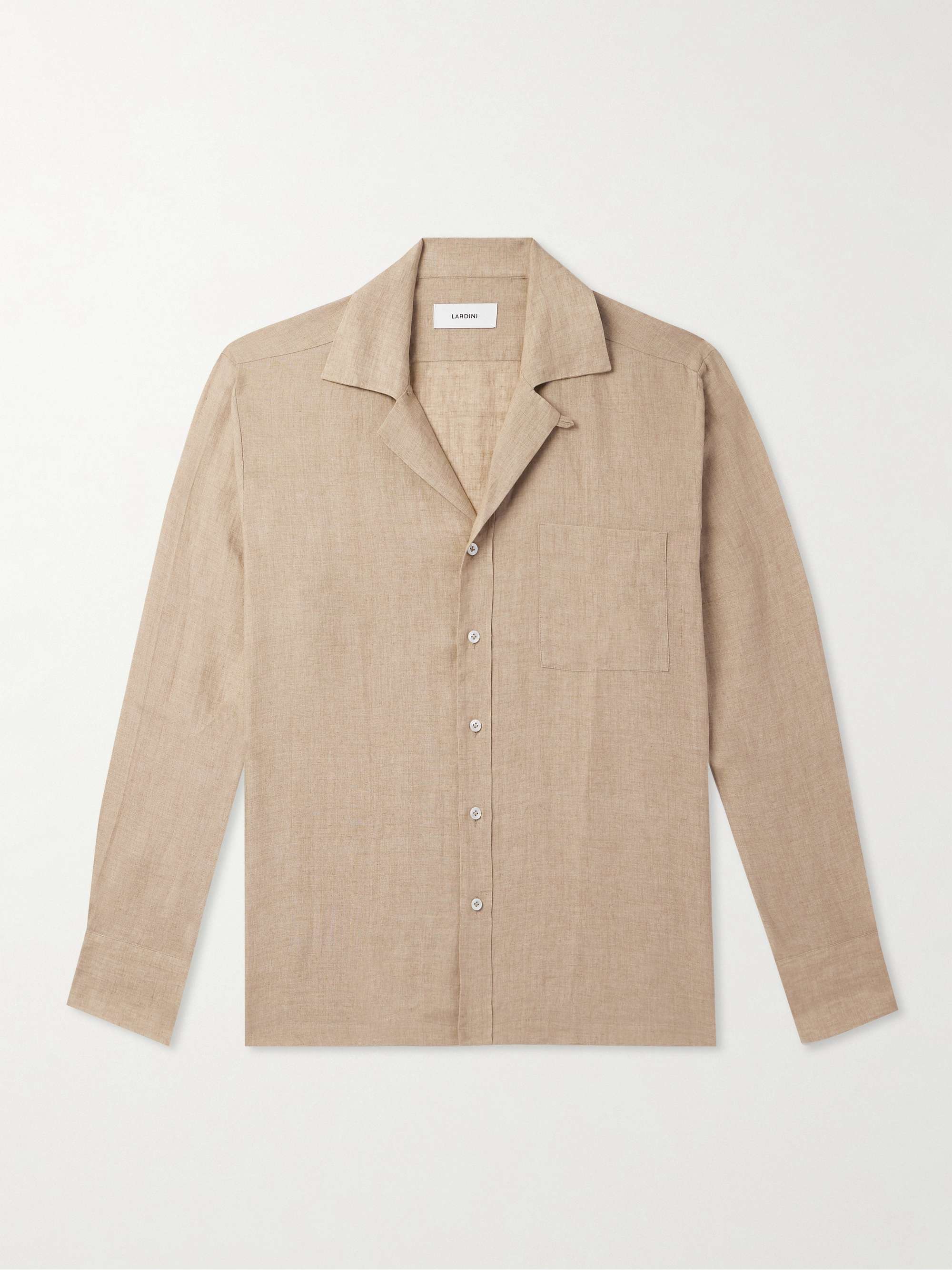 Paul Convertible-Collar Linen Shirt view