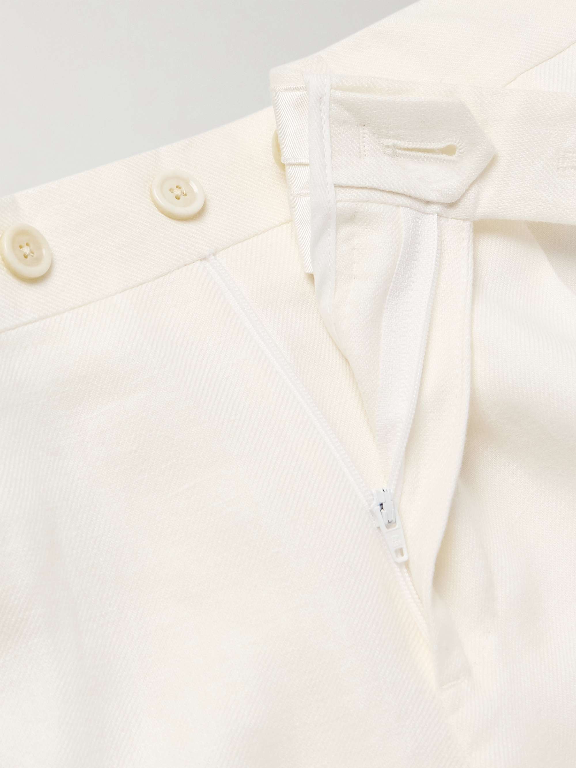 Soho Tapered Pleated Linen-Twill Trousers view