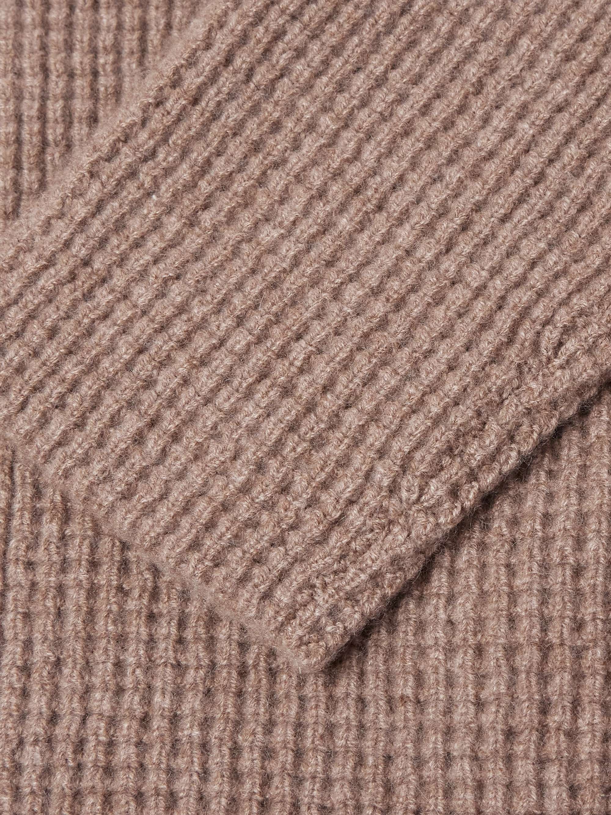 Waffle-Knit Cashmere Cardigan view