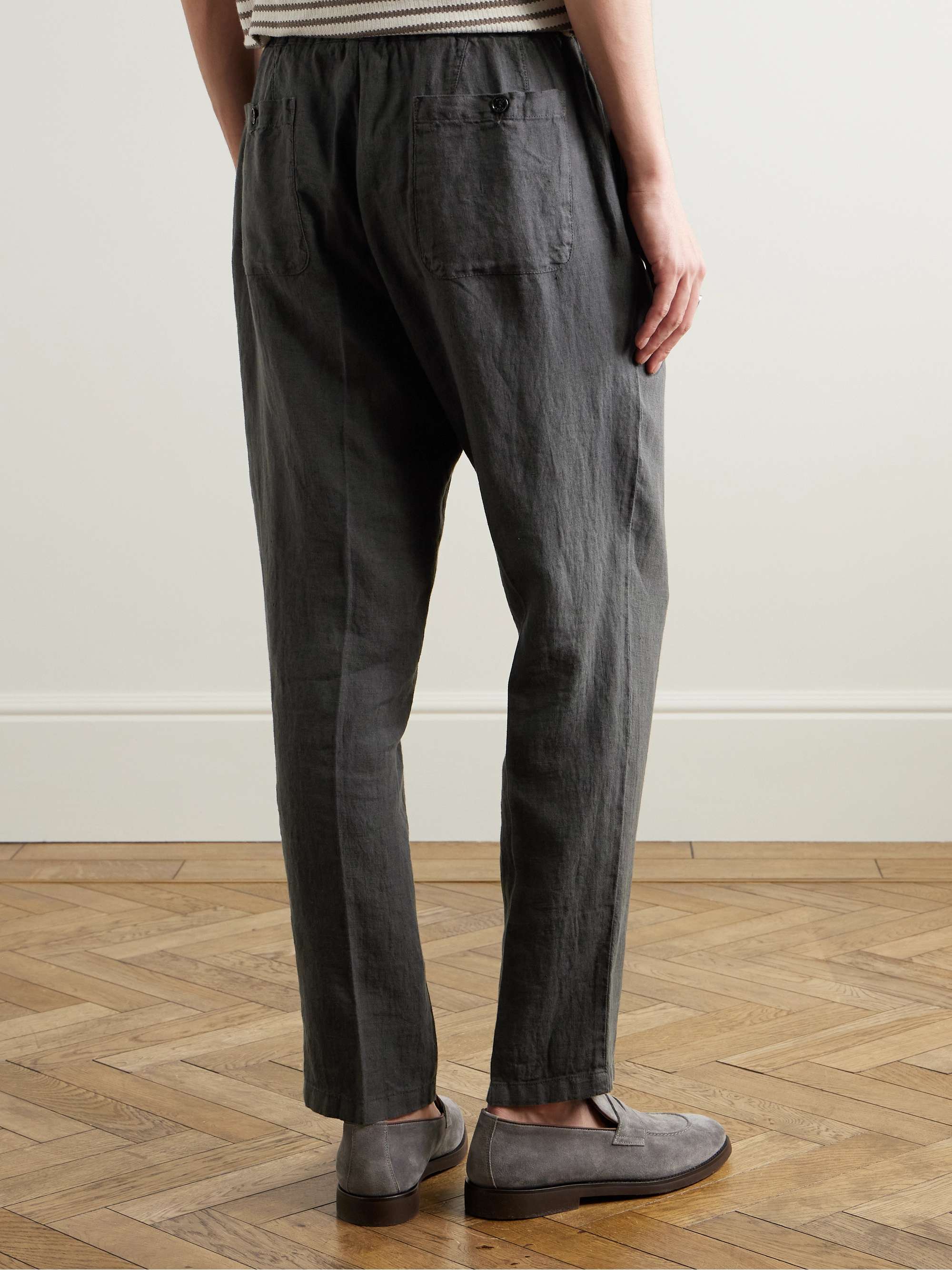 Mattia Straight-Leg Linen Trousers view