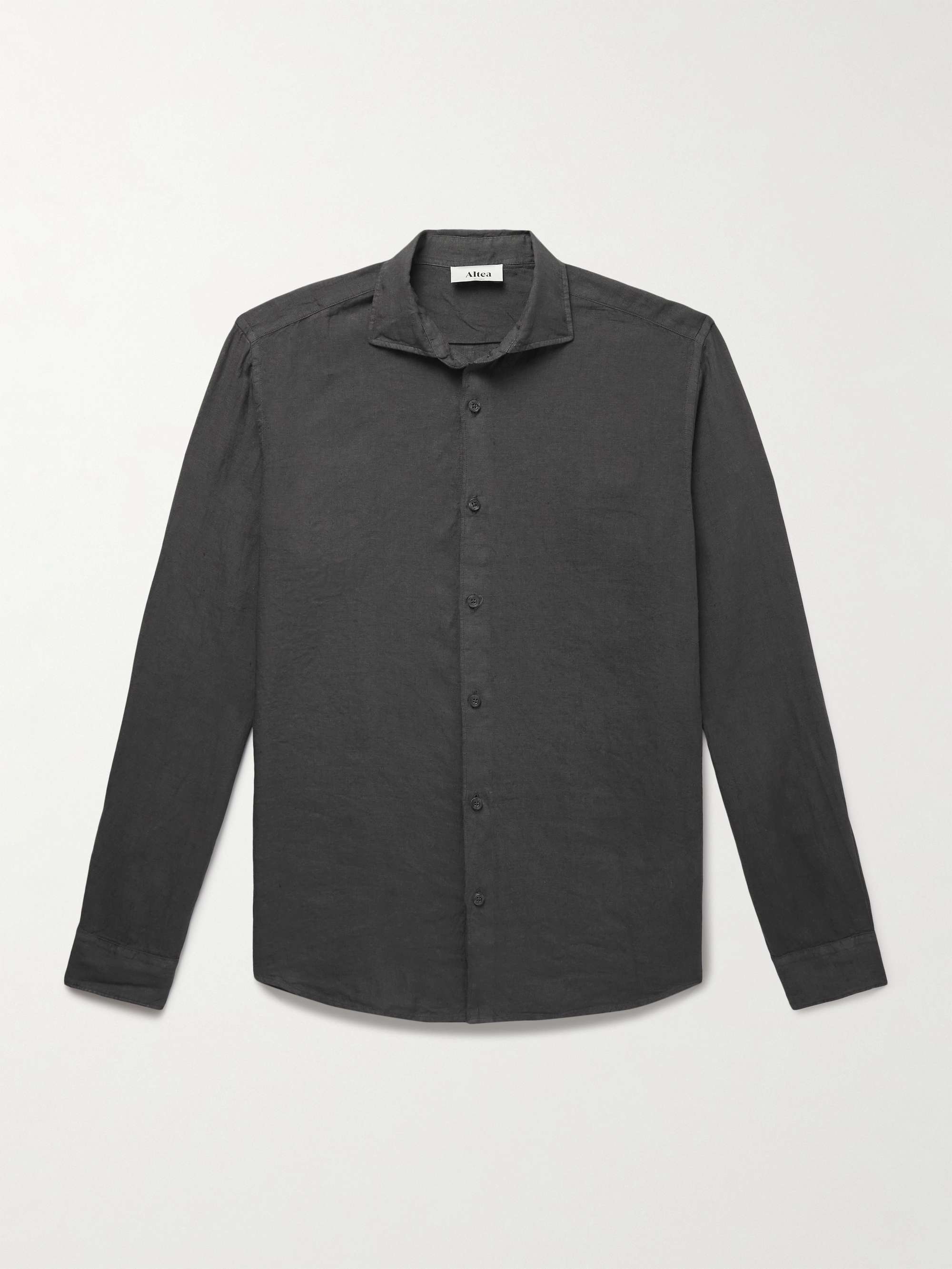 Mercer Slim-Fit Garment-Dyed Linen Shirt view