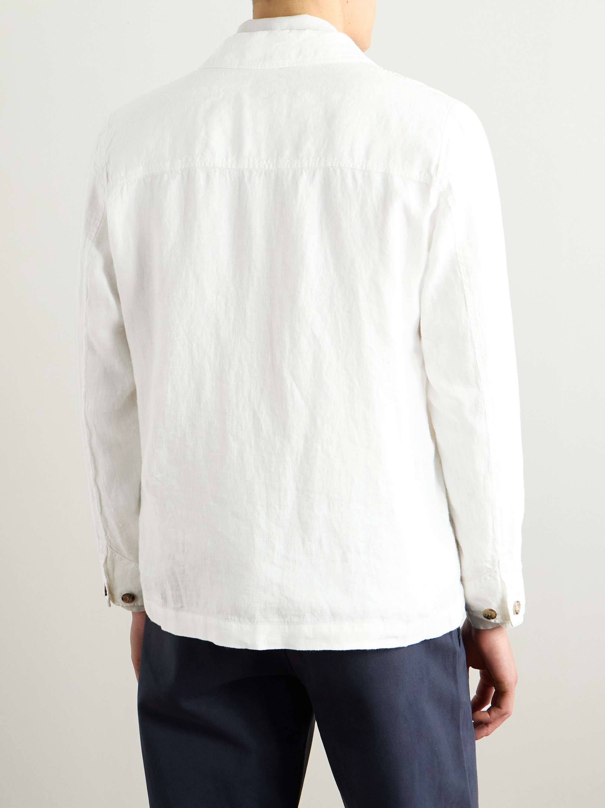 Constantin Garment-Dyed Linen Overshirt view