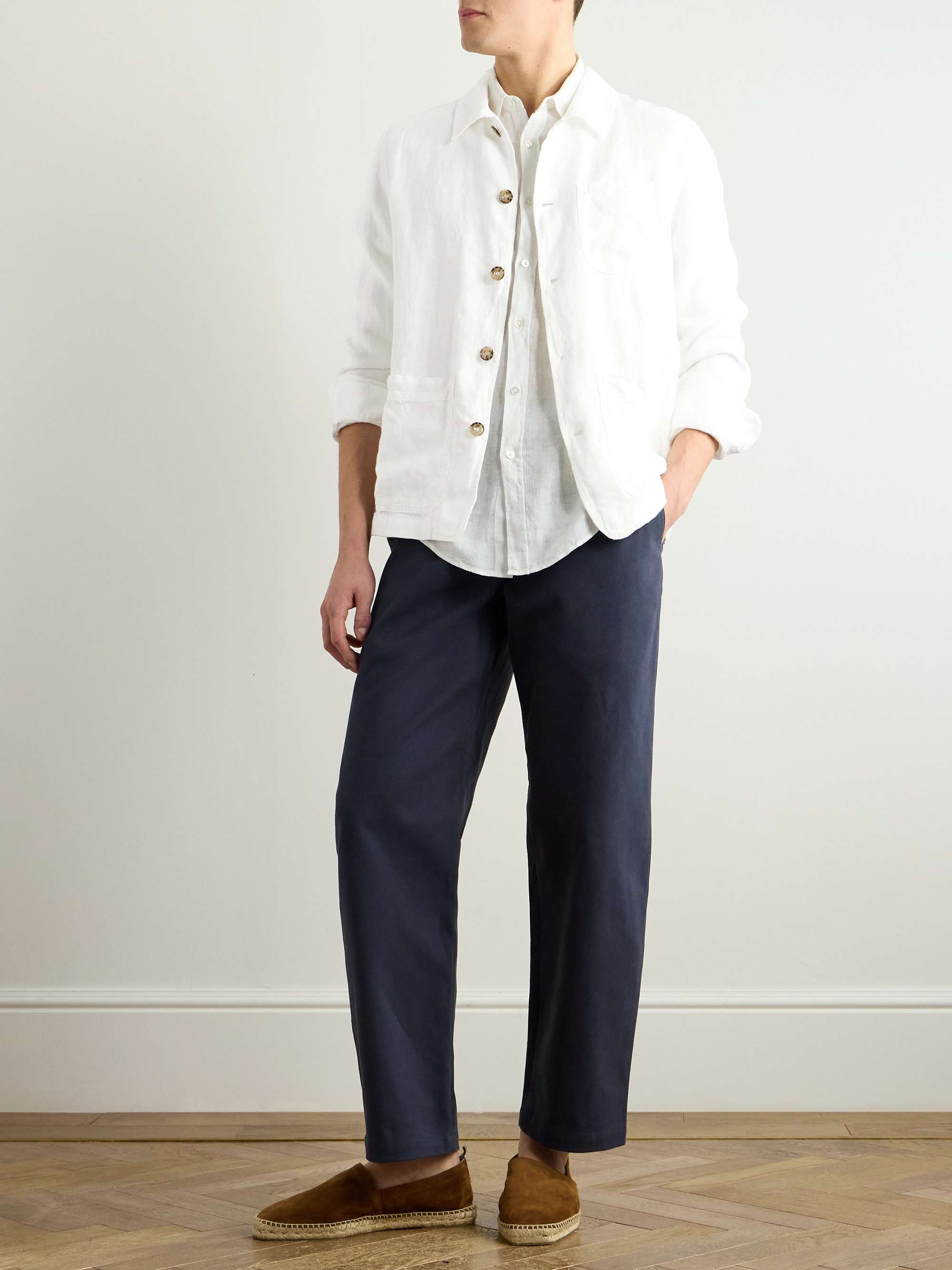 Constantin Garment-Dyed Linen Overshirt view