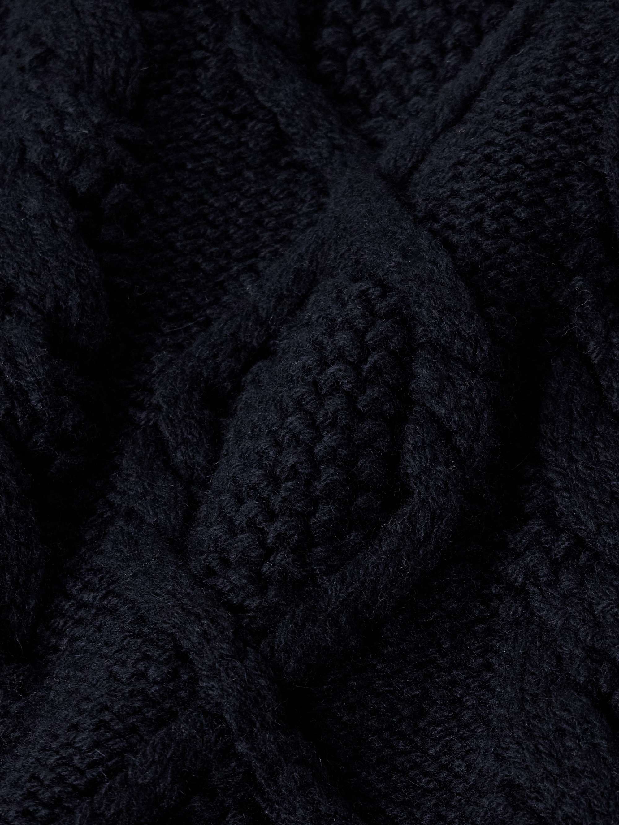 Cable-Knit Wool and Cashmere-Blend Rollneck Sweater view