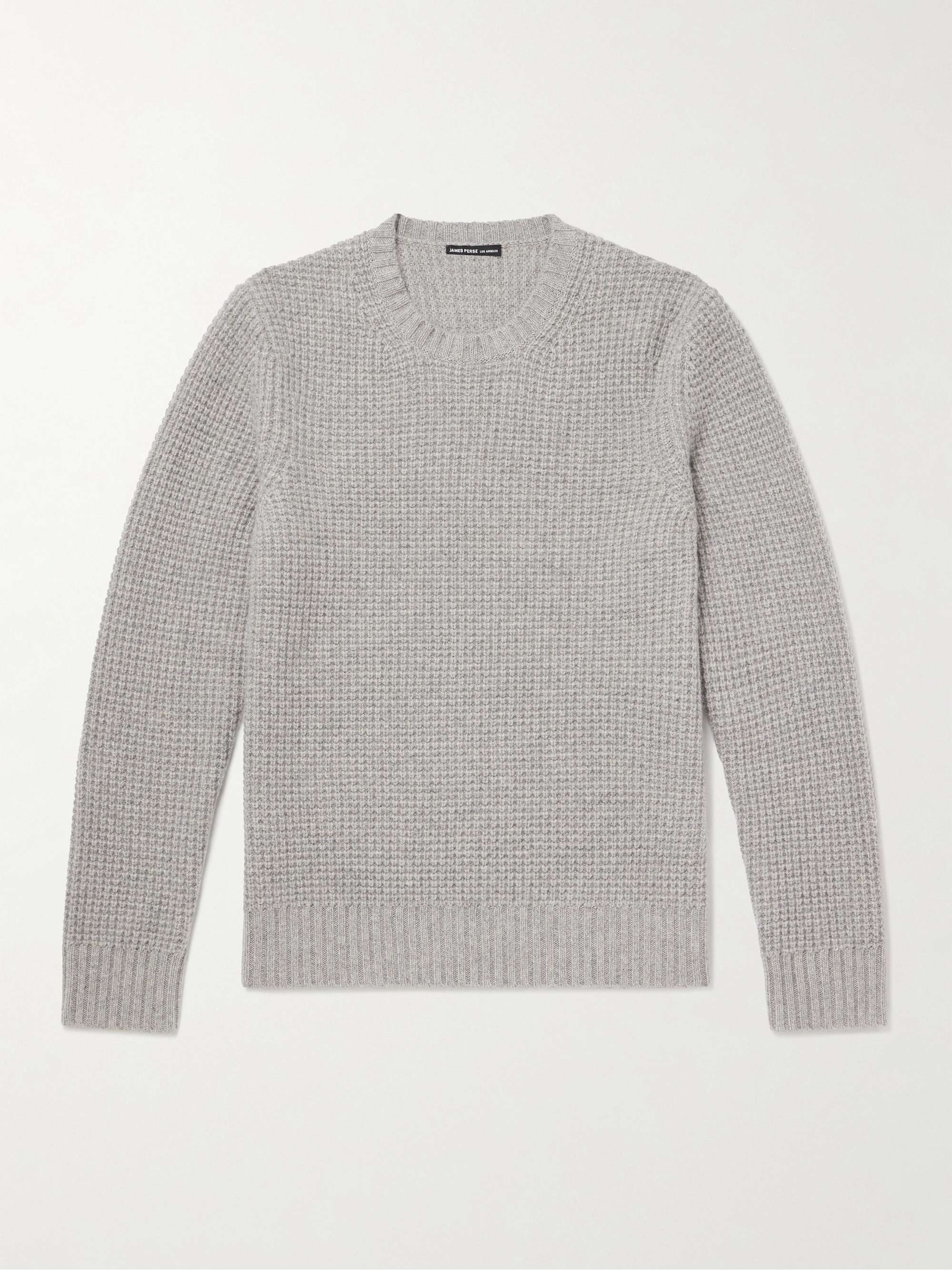 Waffle-Knit Recycled-Cashmere Sweater view