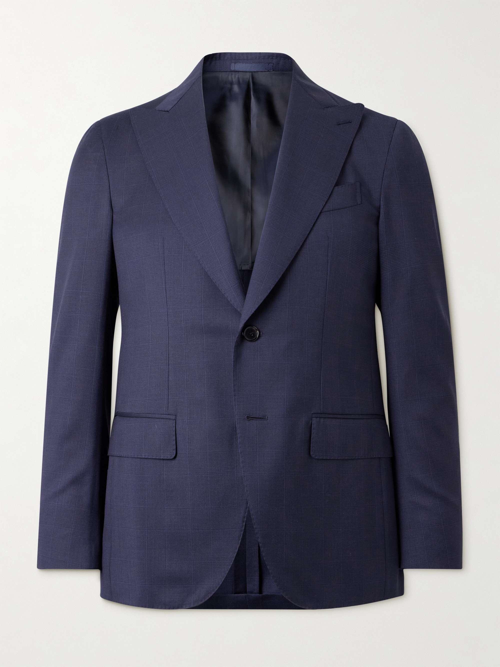 Prince of Wales Checked Wool Suit Jacket view