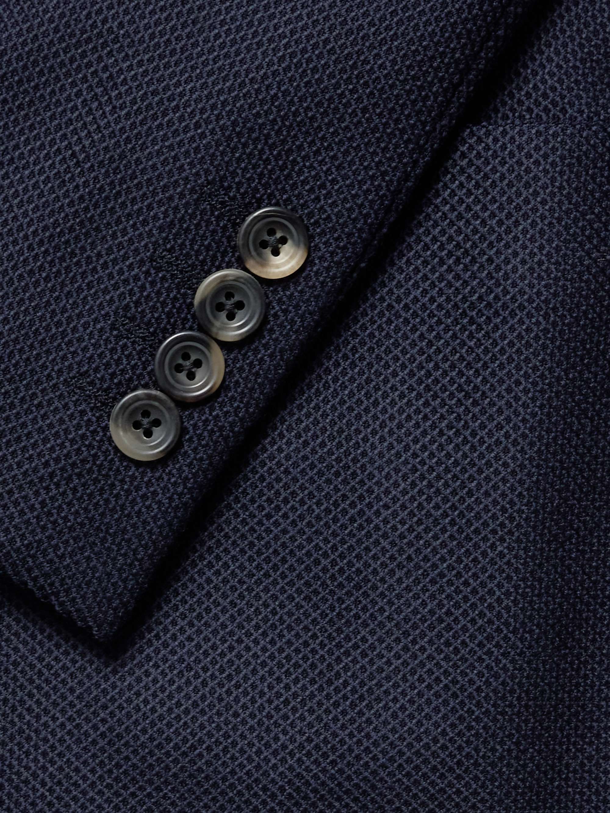 Honeycomb-Knit Virgin Wool-Blend Blazer view