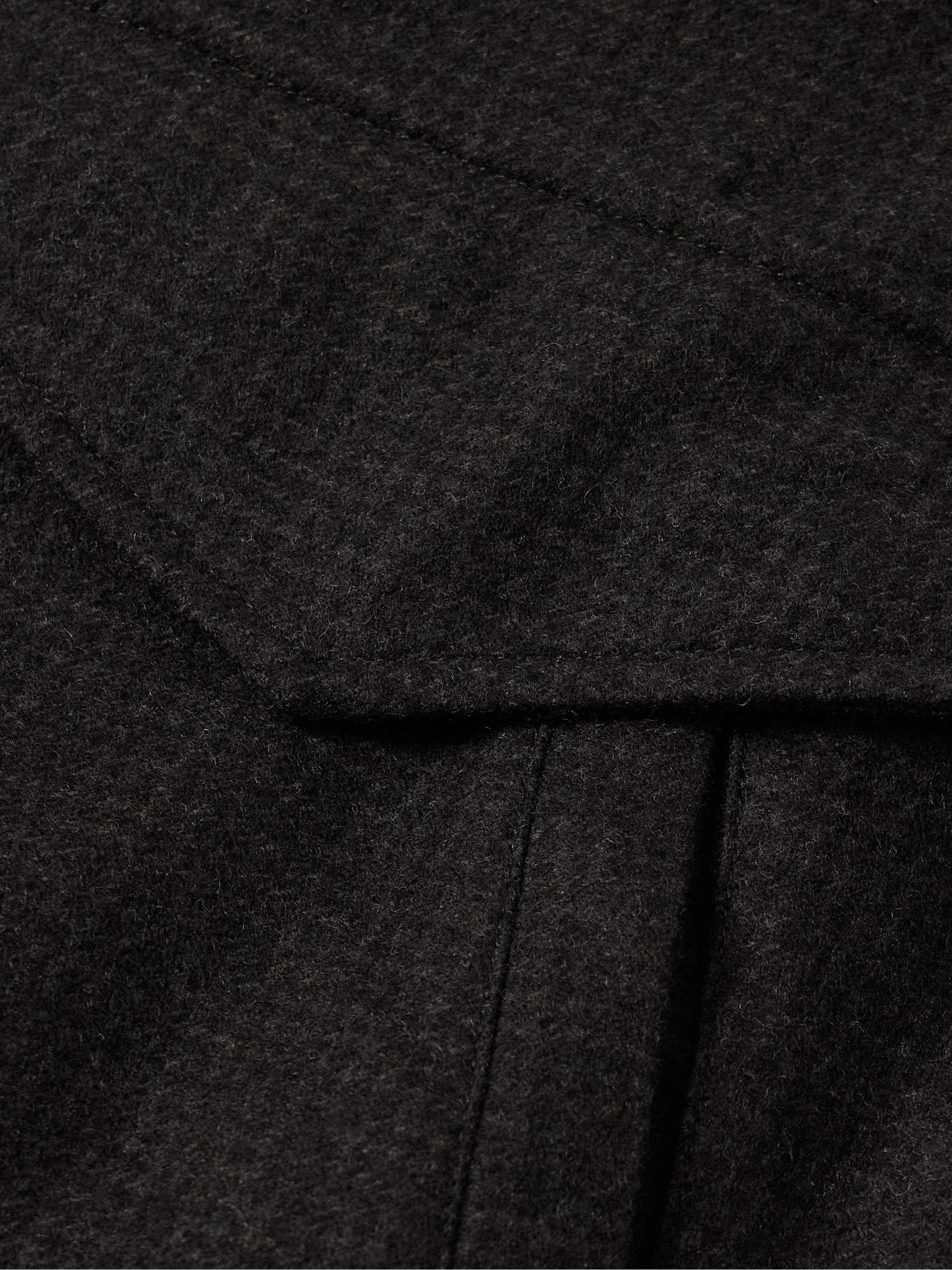 Shearling-Trimmed Puppytooth Virgin Wool-Flannel Blouson Jacket view