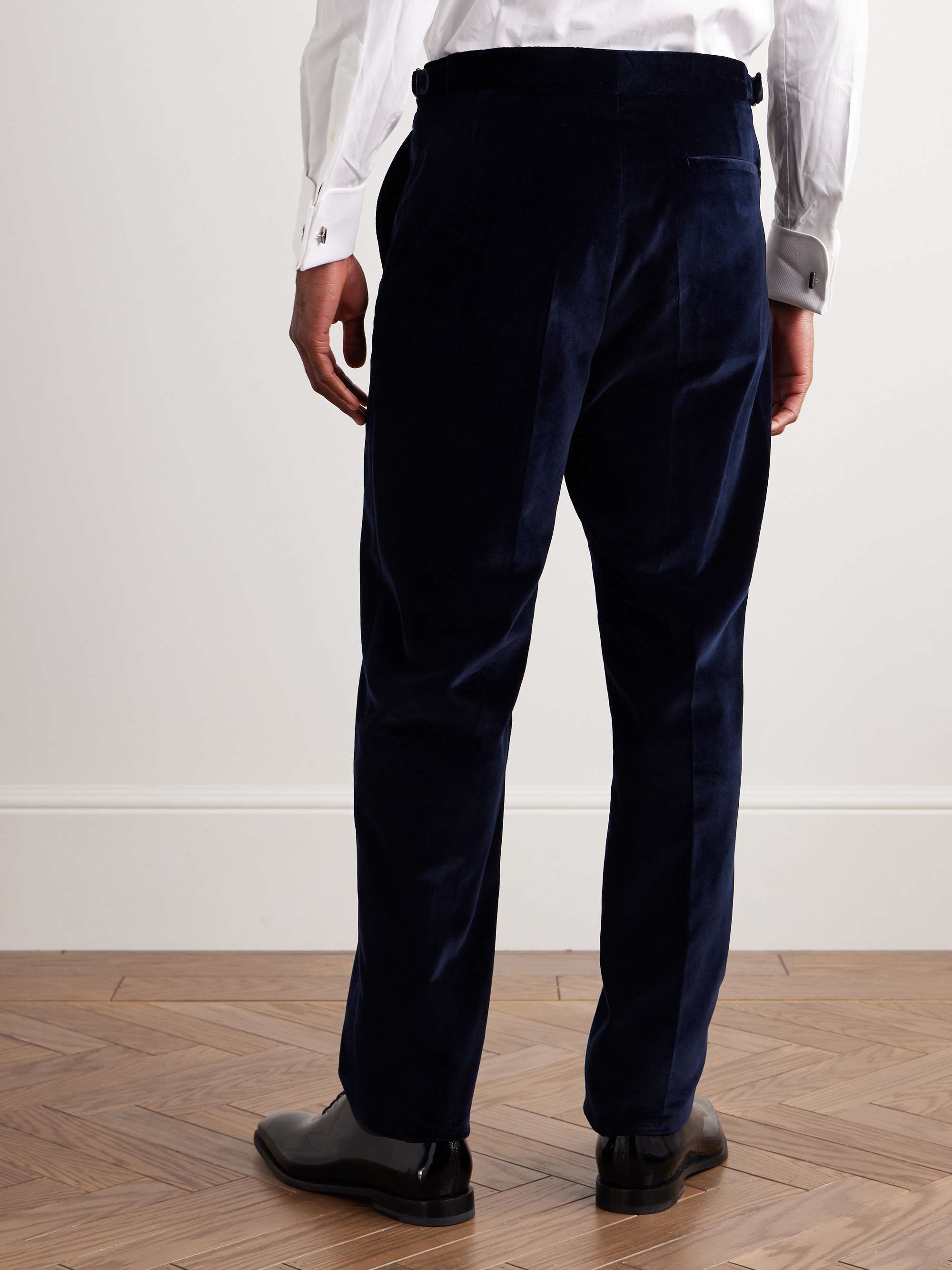 Chapman Straight-Leg Cotton-Velour Trousers view