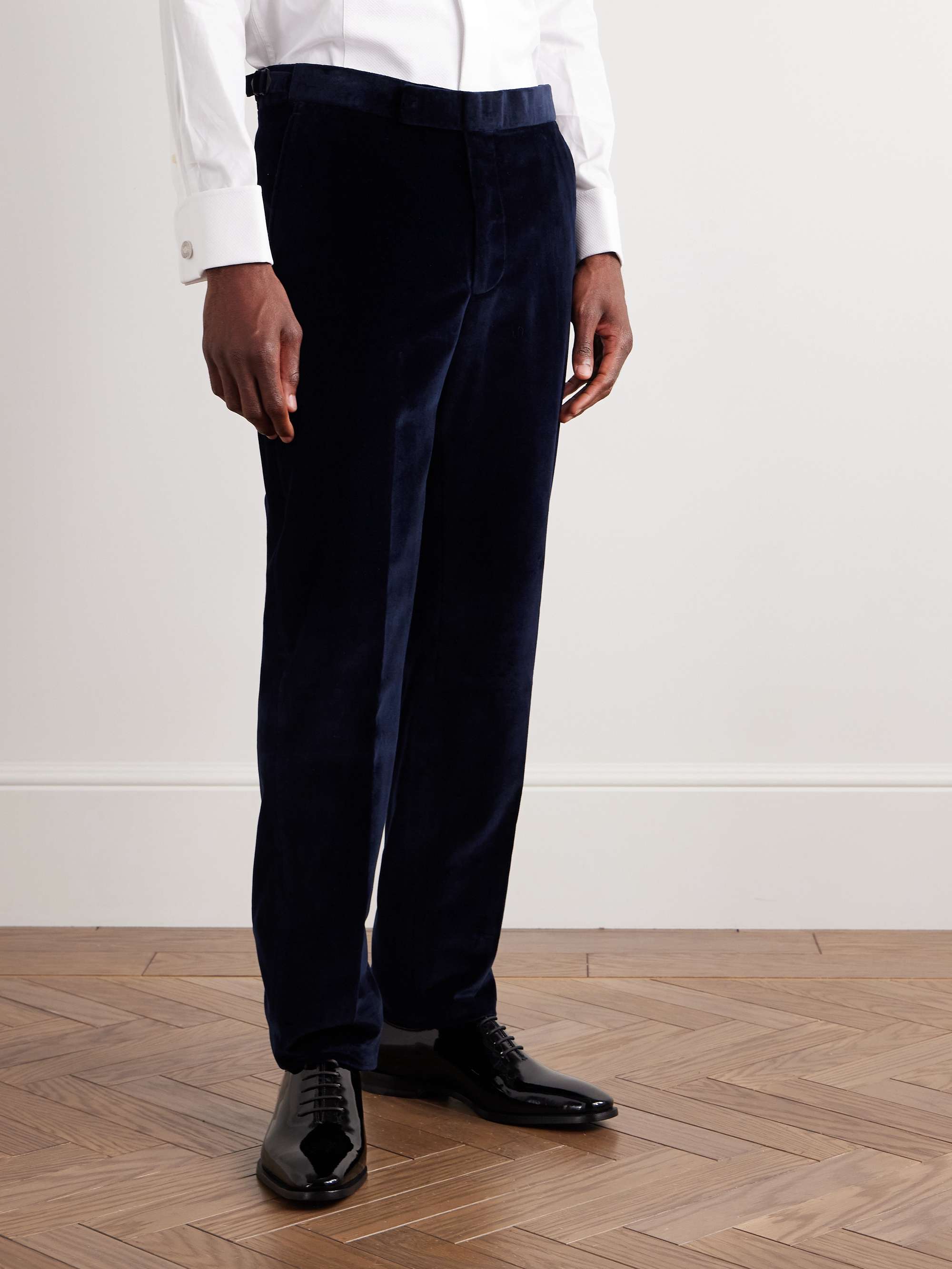 Chapman Straight-Leg Cotton-Velour Trousers view