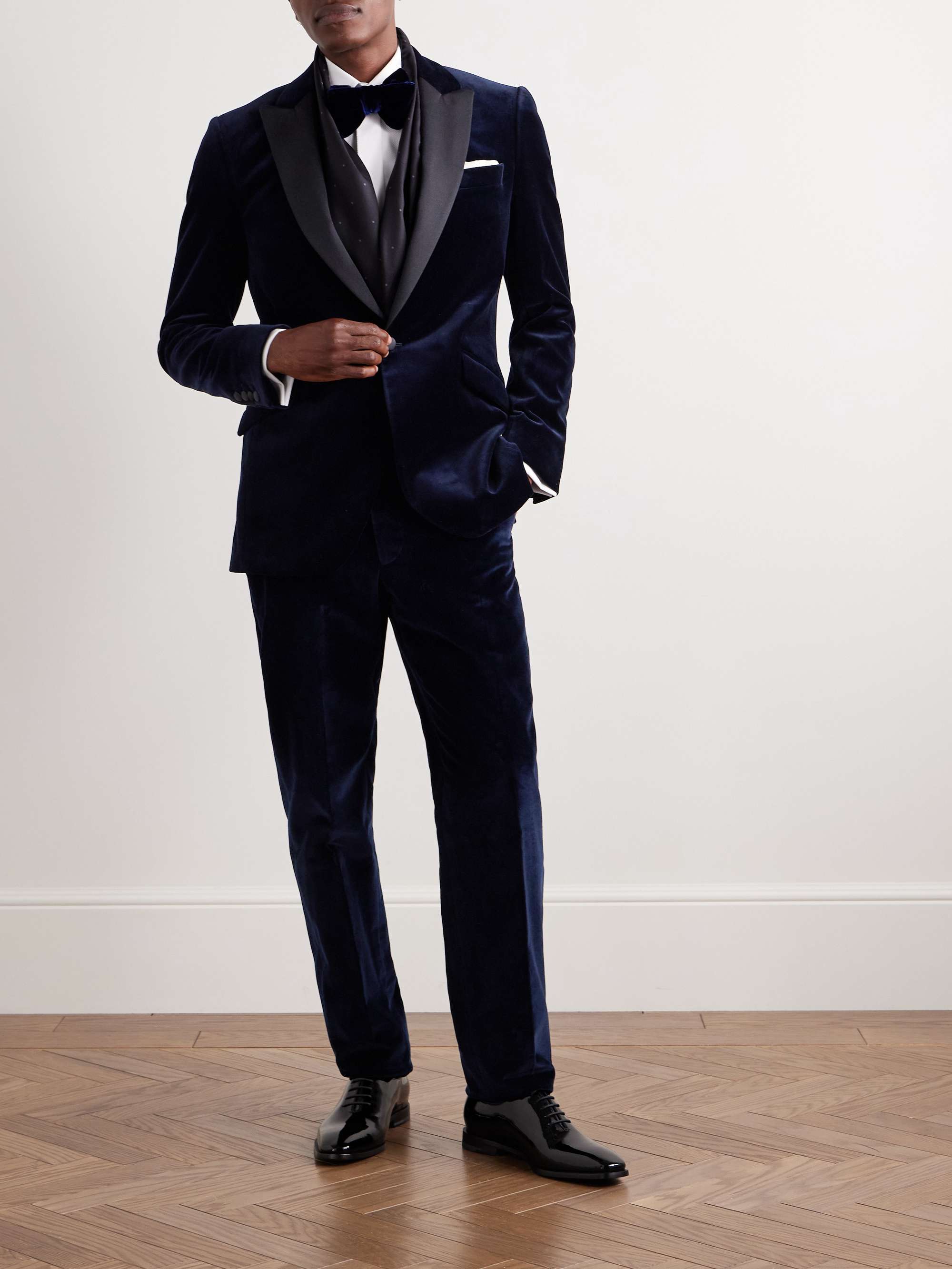 Chapman Straight-Leg Cotton-Velour Trousers view