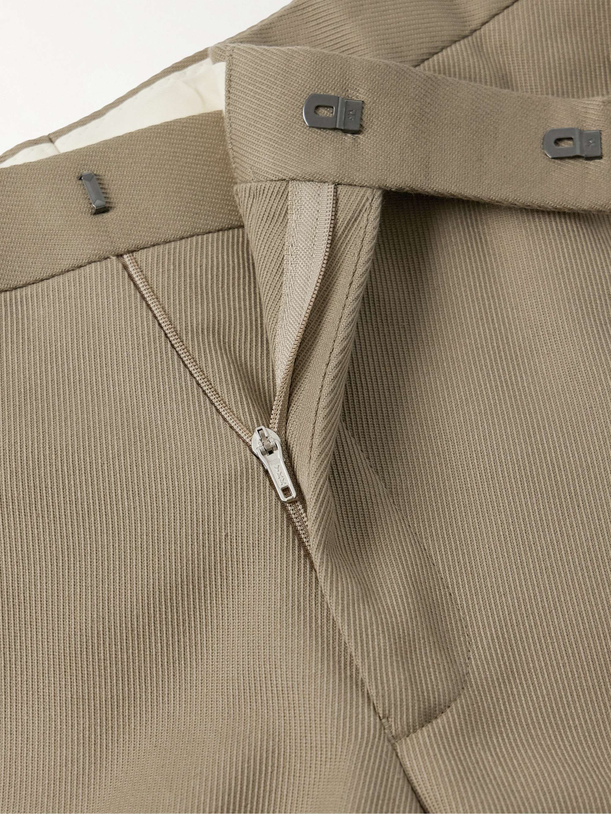 Chapman Slim-Fit Straight-Leg Cotton and Cashmere-Blend Twill Trousers view