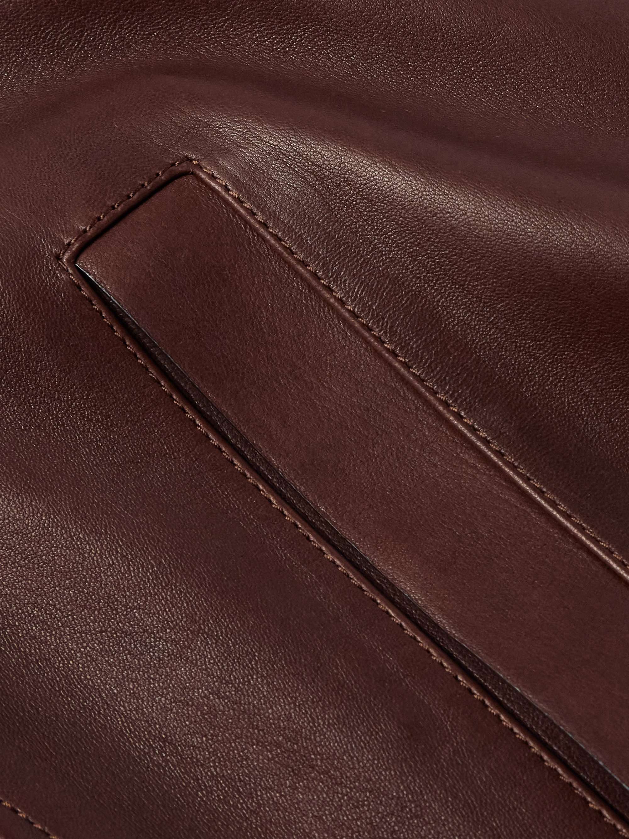 Suede-Trimmed Leather Jacket view