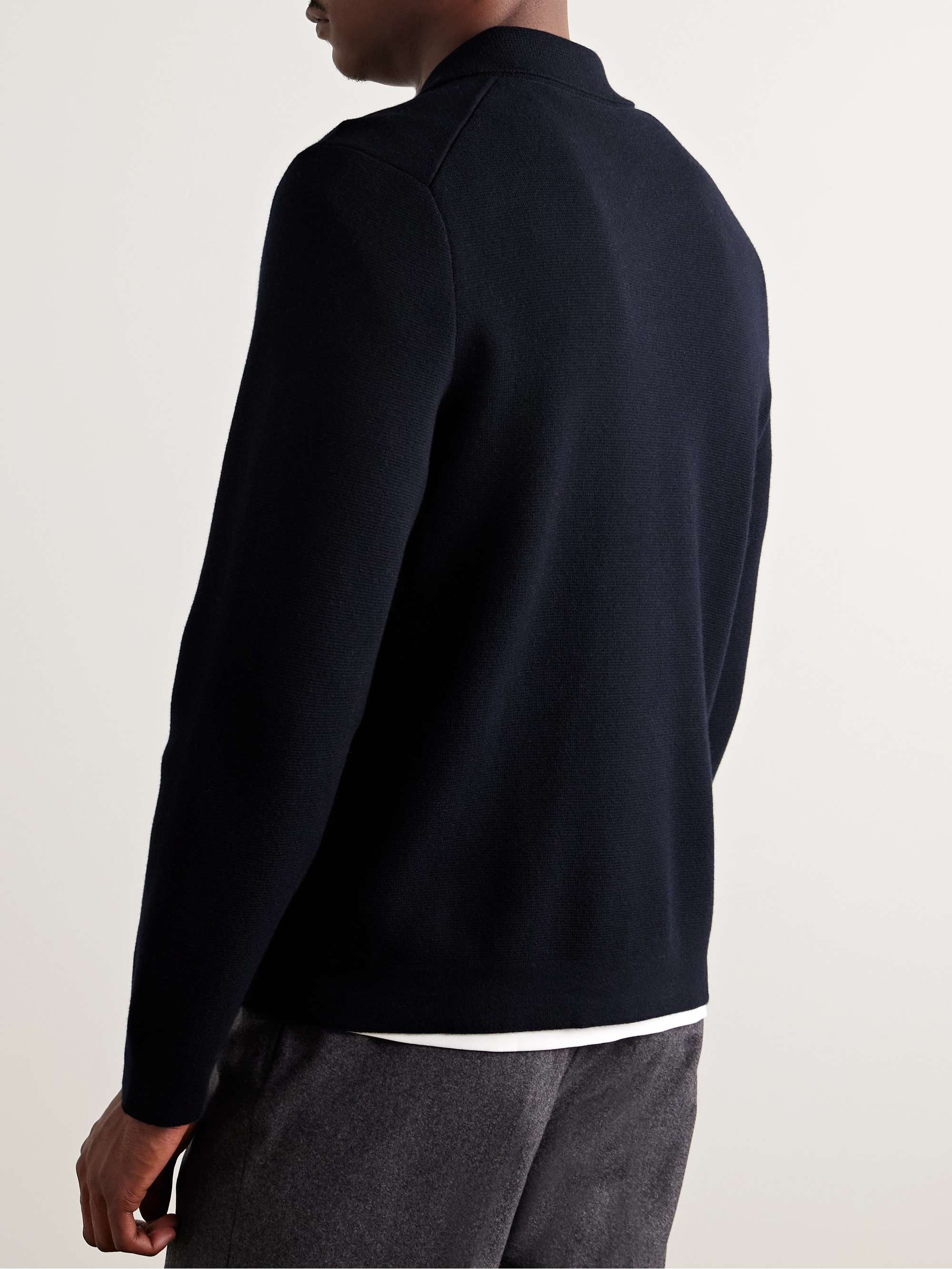 Cotton and Cashmere-Blend Zip-Up Cardigan view
