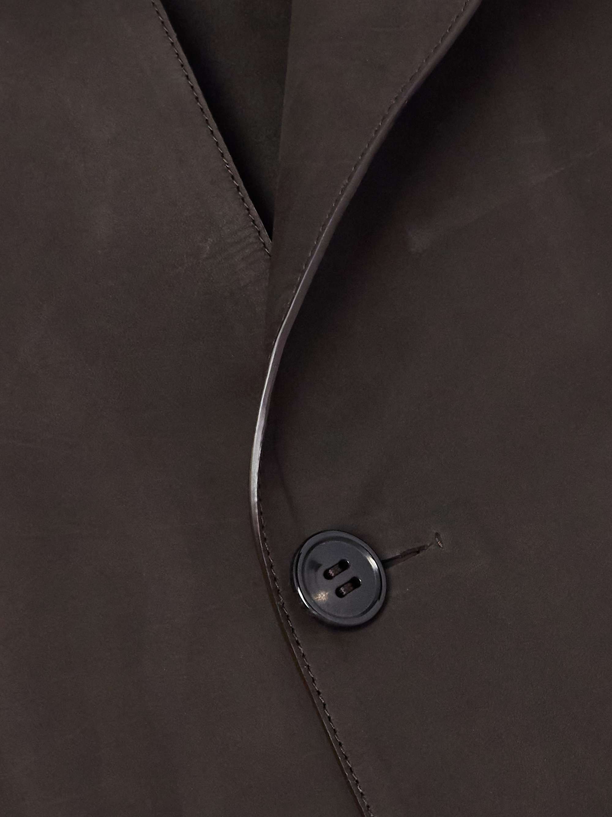 Nehru-Collar Nubuck Jacket view