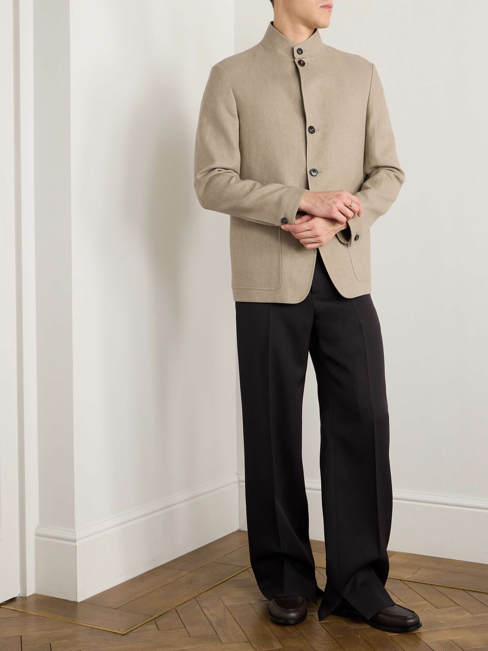 Il Conte Linen and Wool-Blend Jacket view