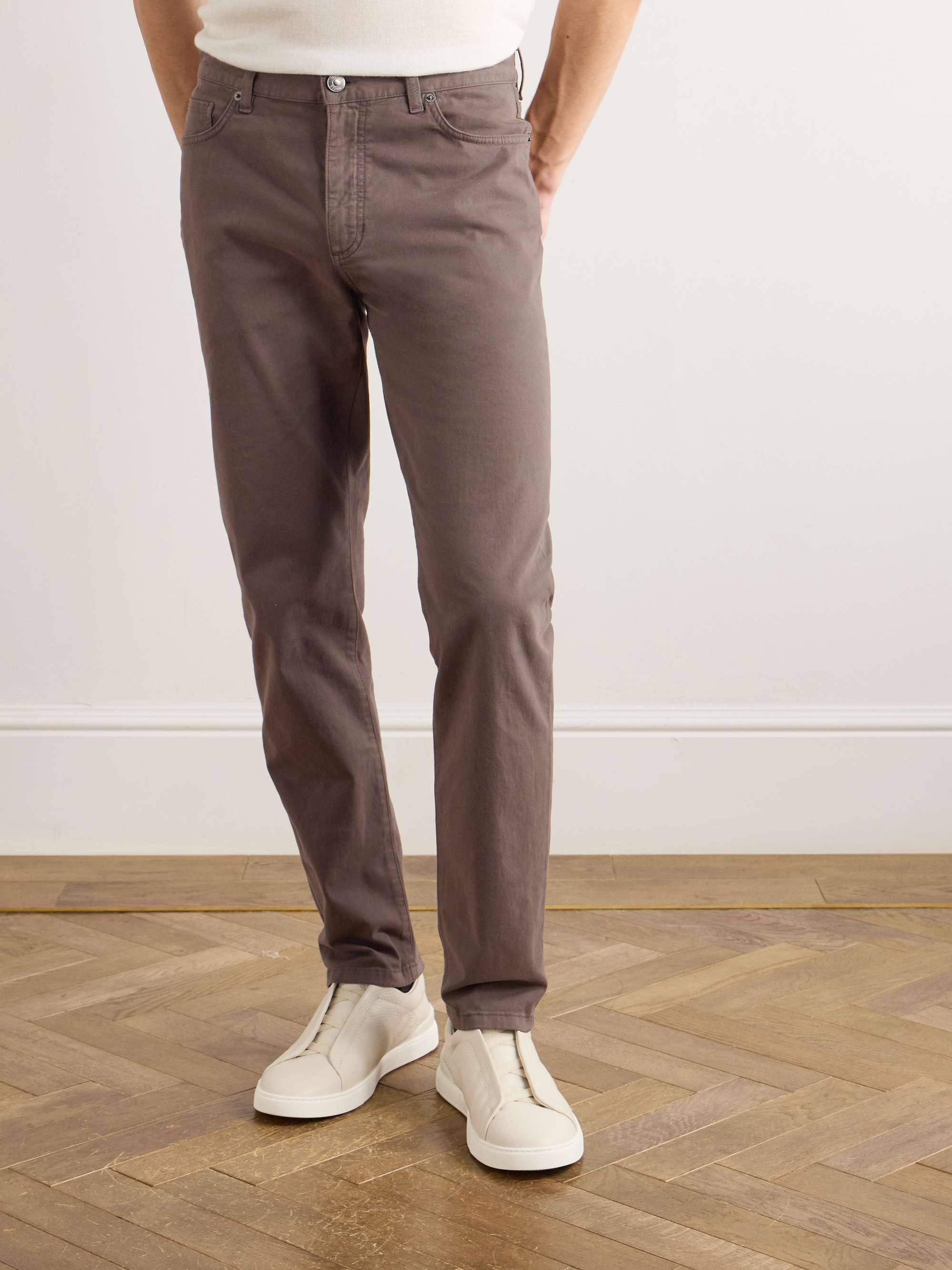 City Slim-Fit Garment-Dyed Jeans view