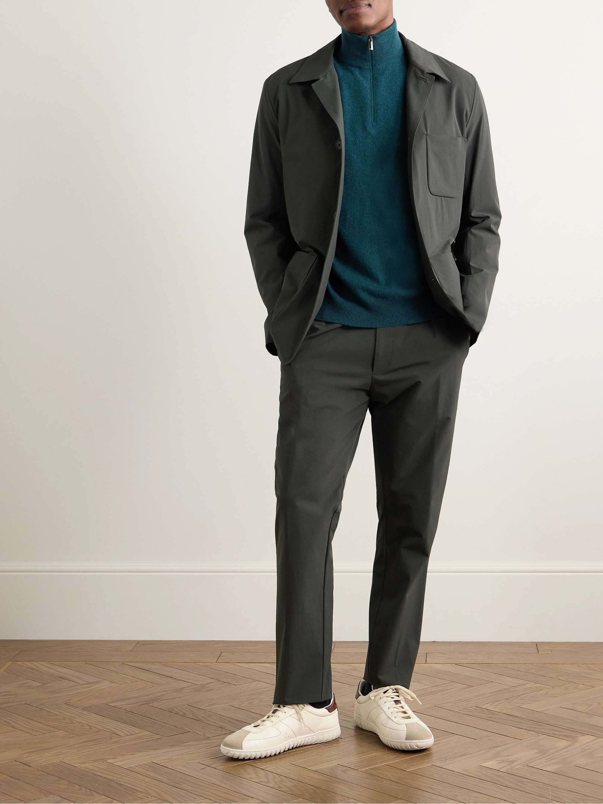 Stretch Recycled-Nylon Shirt Jacket view