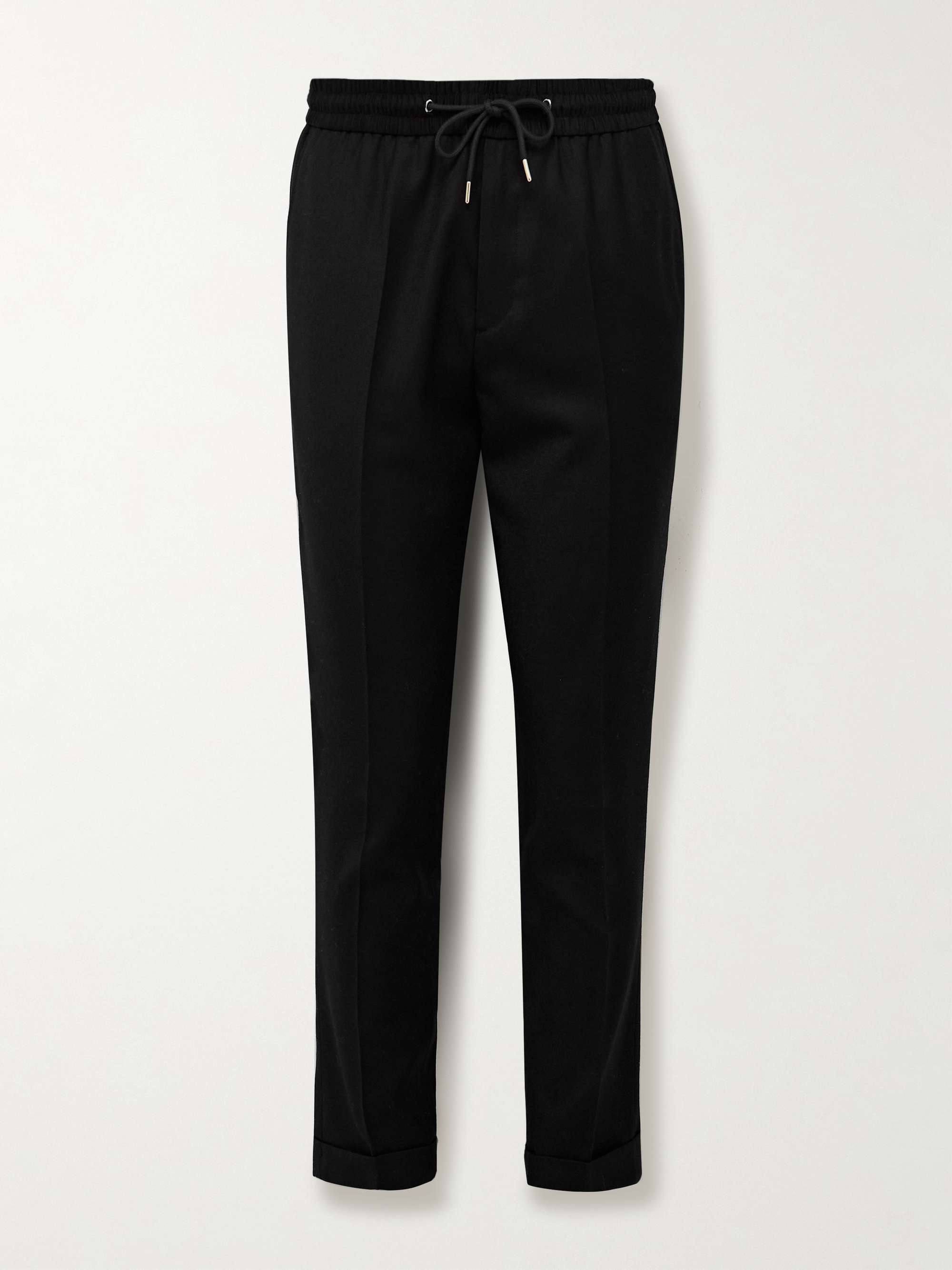 Slim-Fit Wool and Cashmere-Blend Flannel Drawstring Trousers view