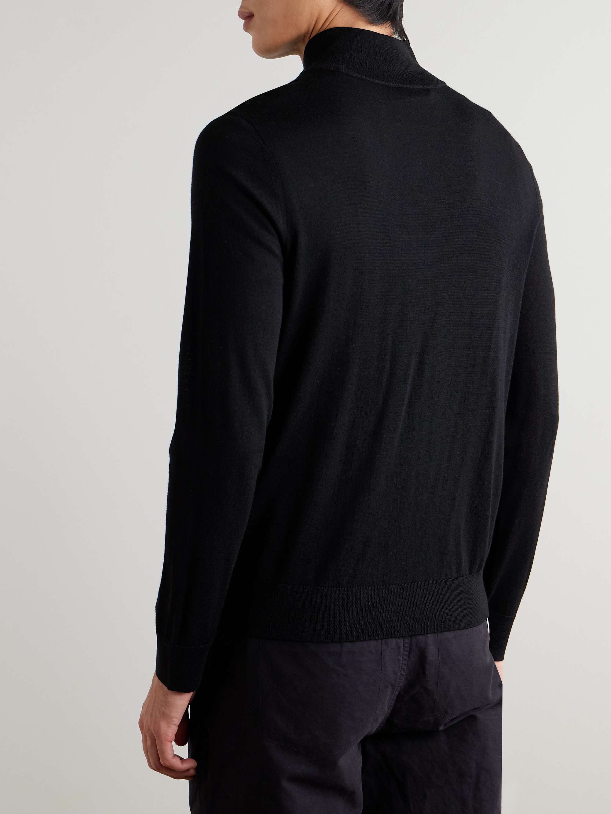 Merino Wool Zip-Through Sweater view