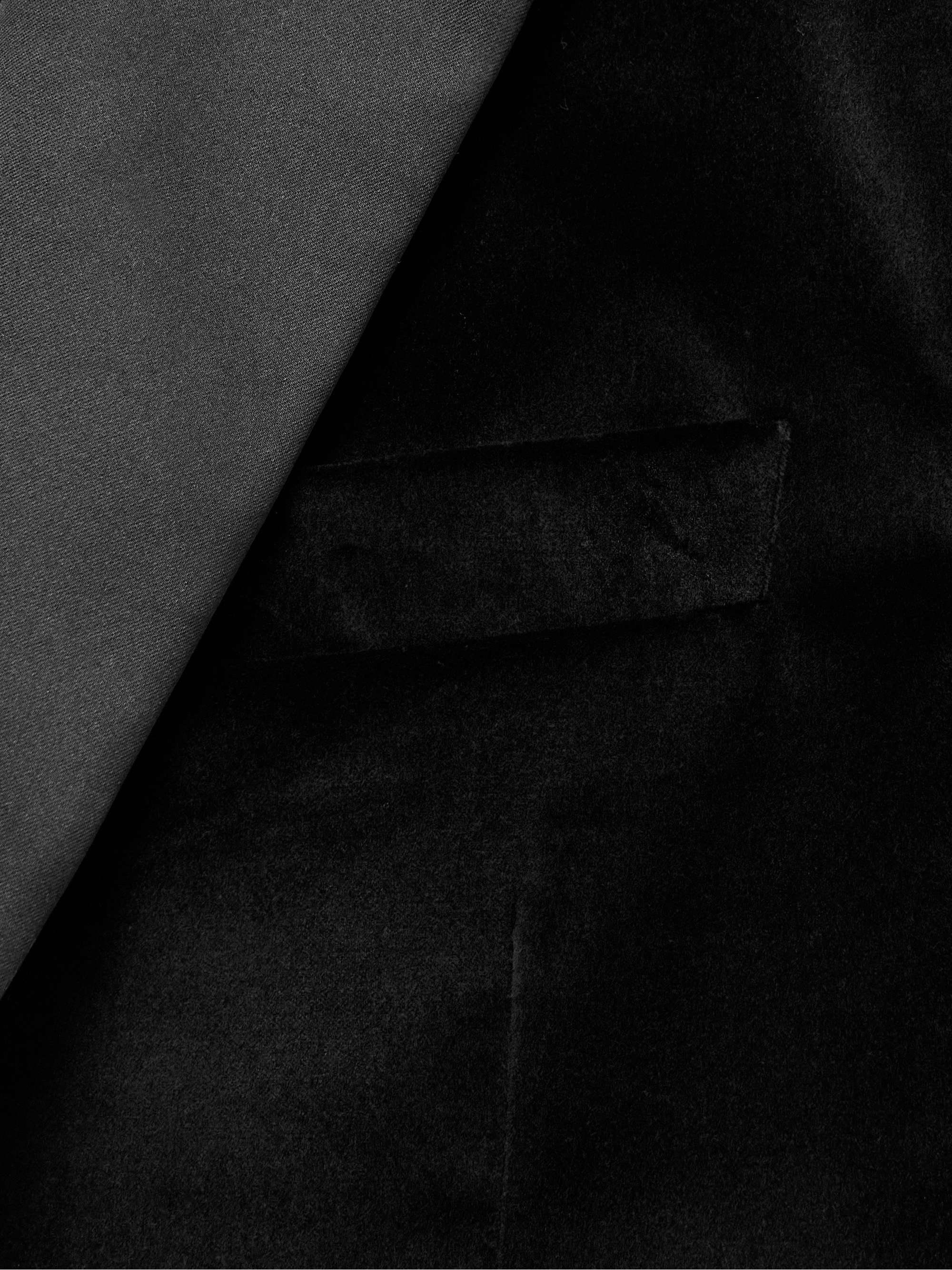 Slim-Fit Satin-Trimmed Cotton-Velvet Tuxedo Jacket view