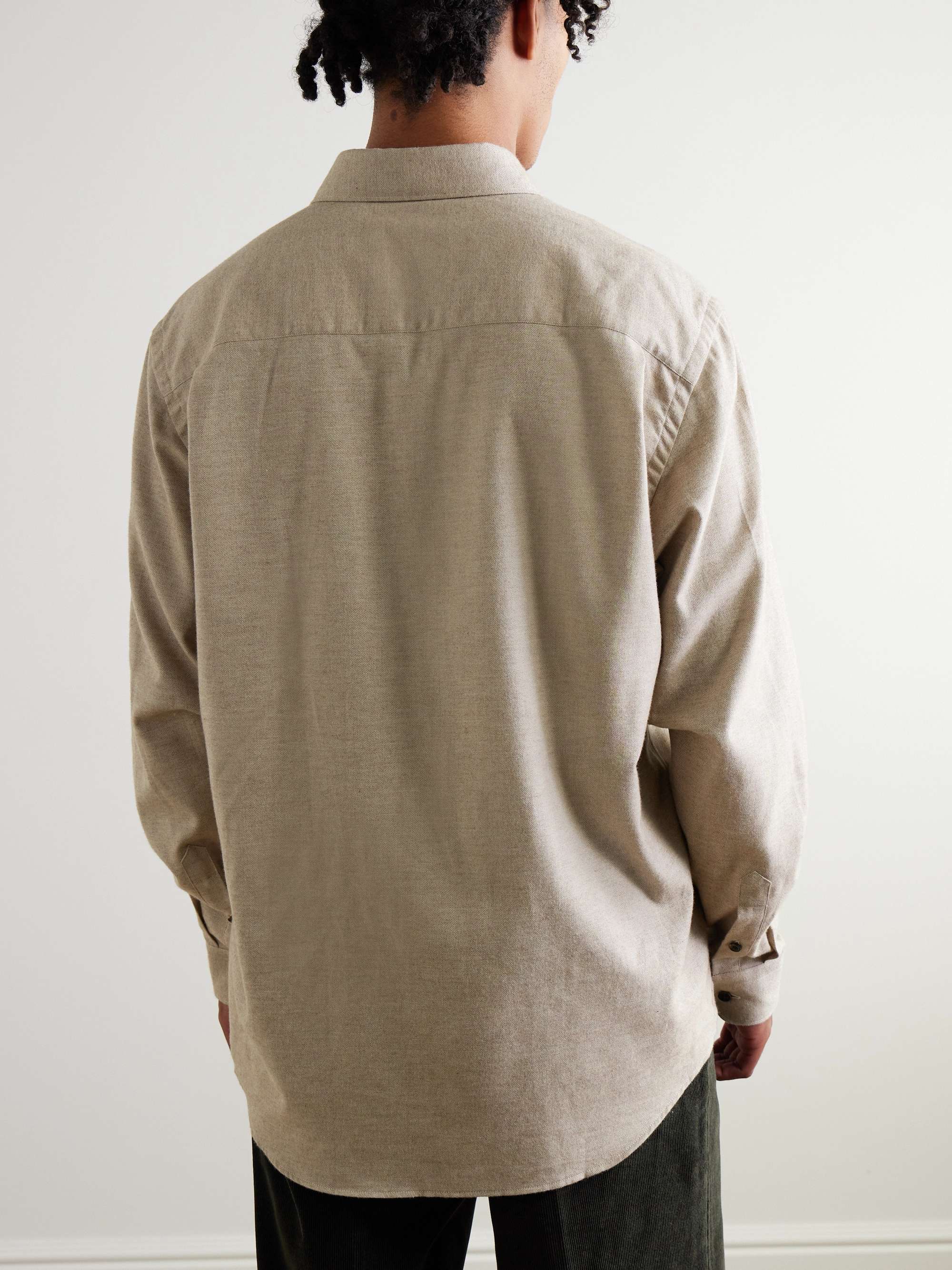 Herringbone Cotton-Flannel Shirt view