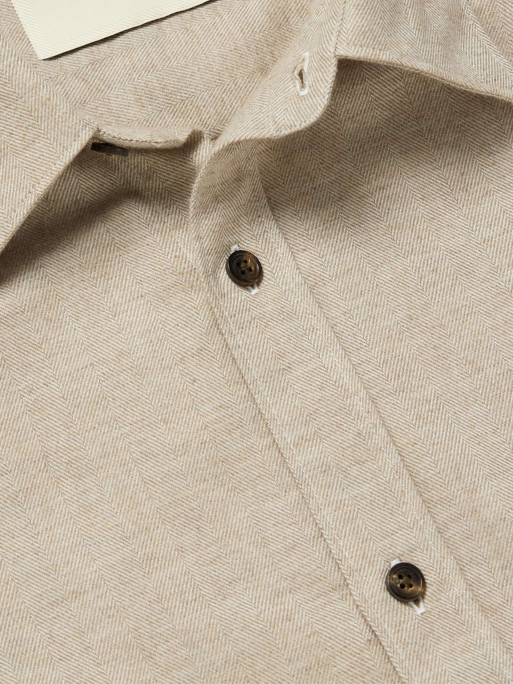 Herringbone Cotton-Flannel Shirt view