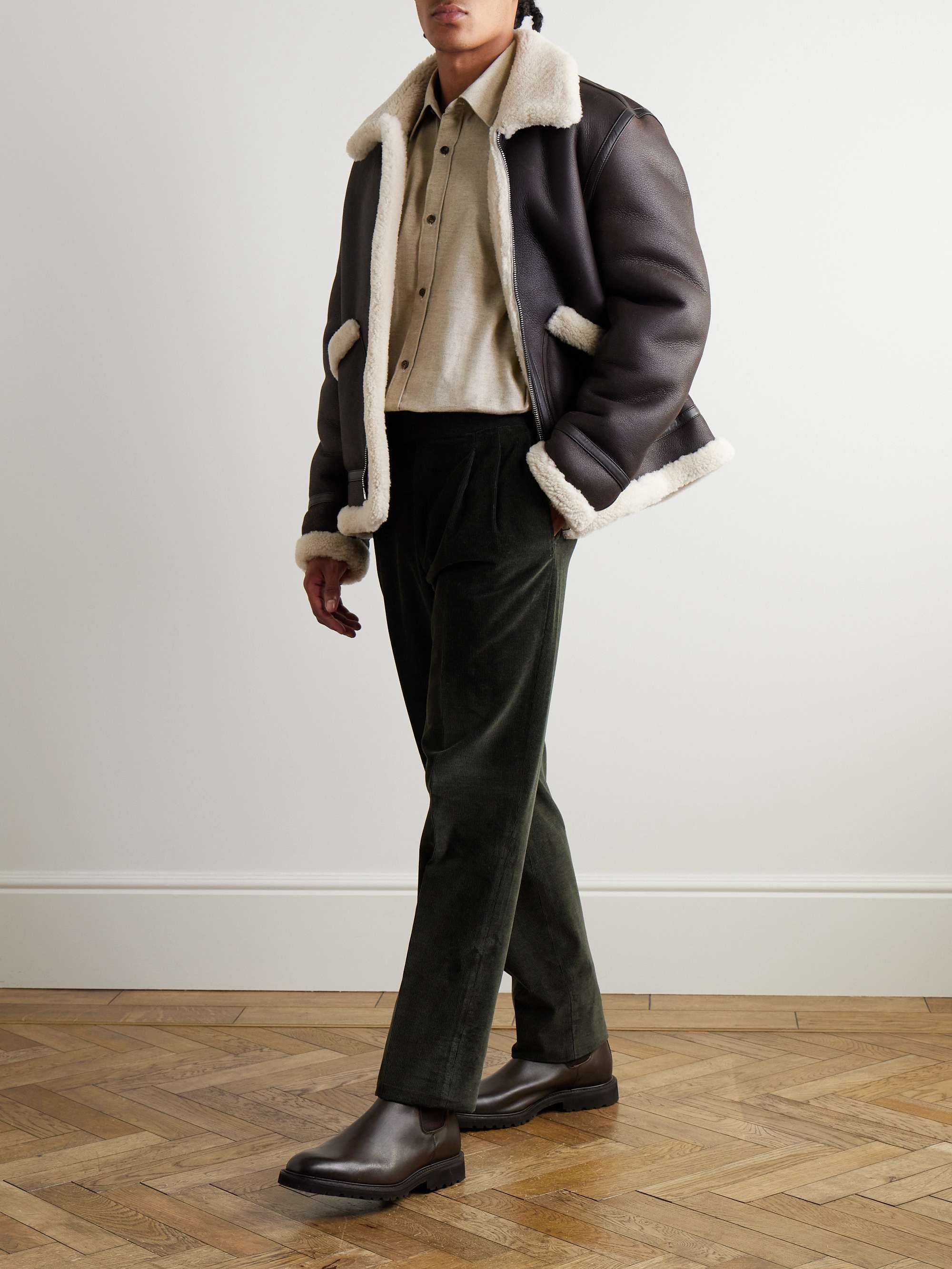 Herringbone Cotton-Flannel Shirt view