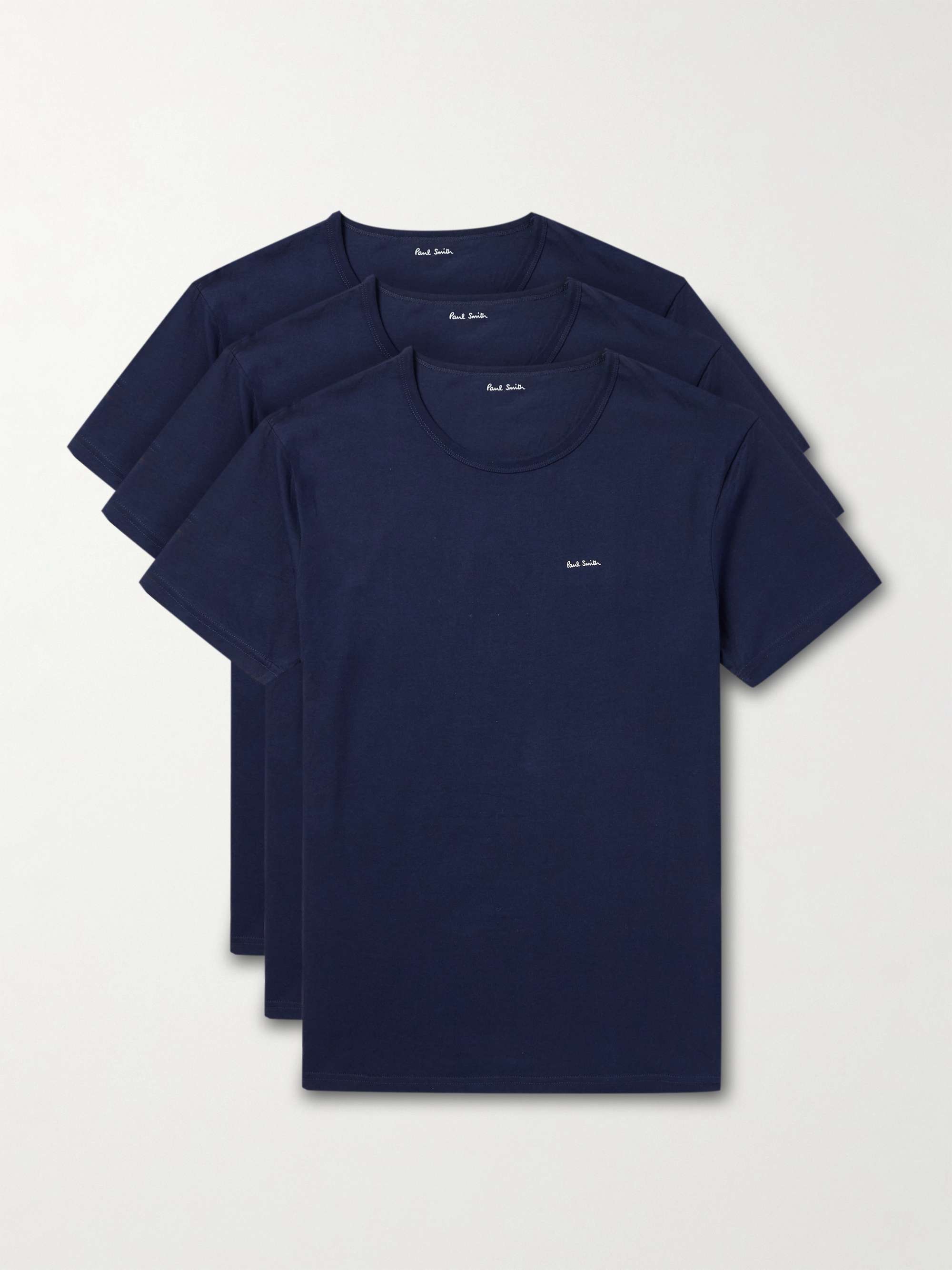 Three-Pack Logo-Print Cotton-Jersey T-Shirts view