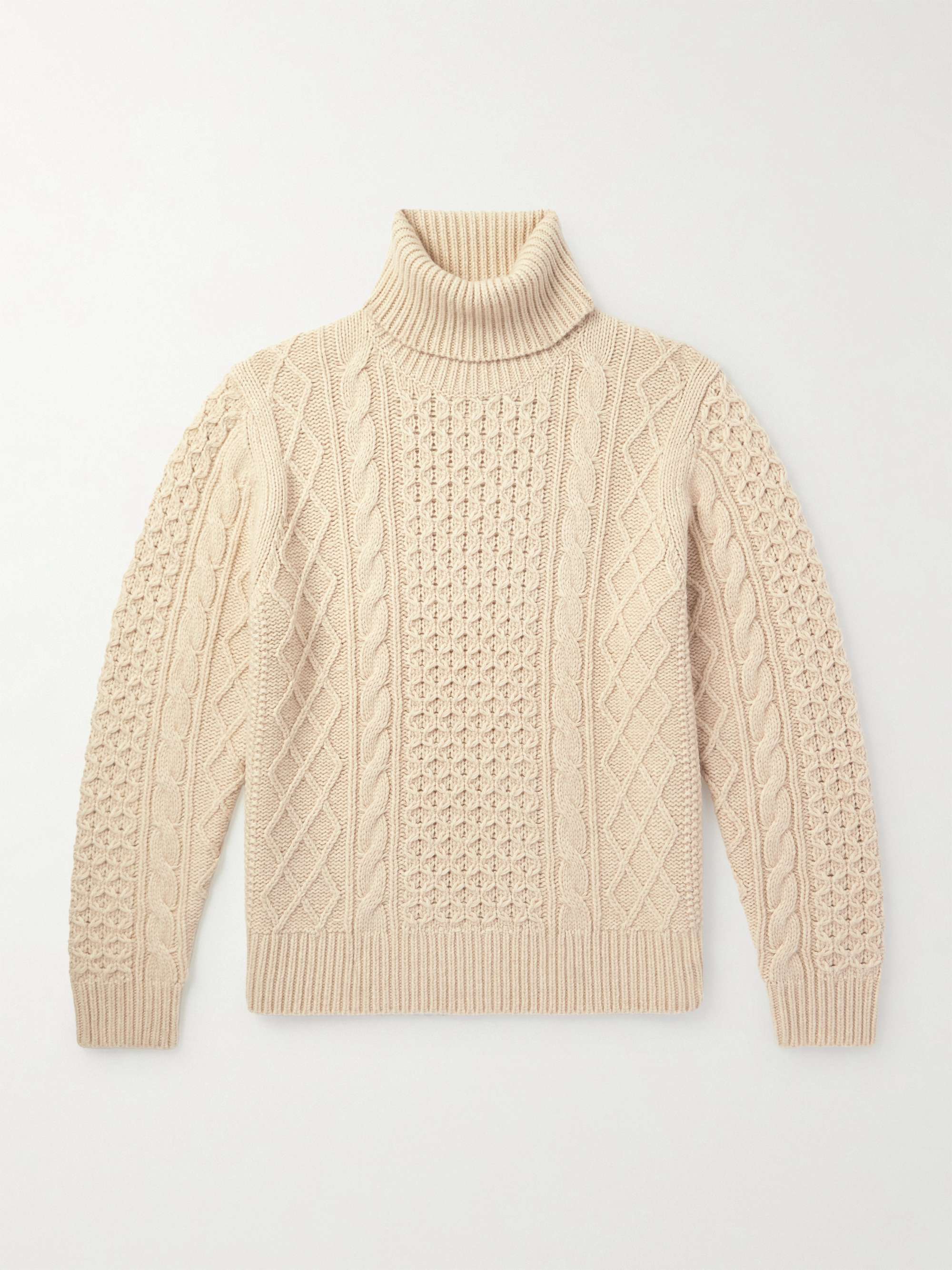 Cable-Knit Rollneck Sweater view