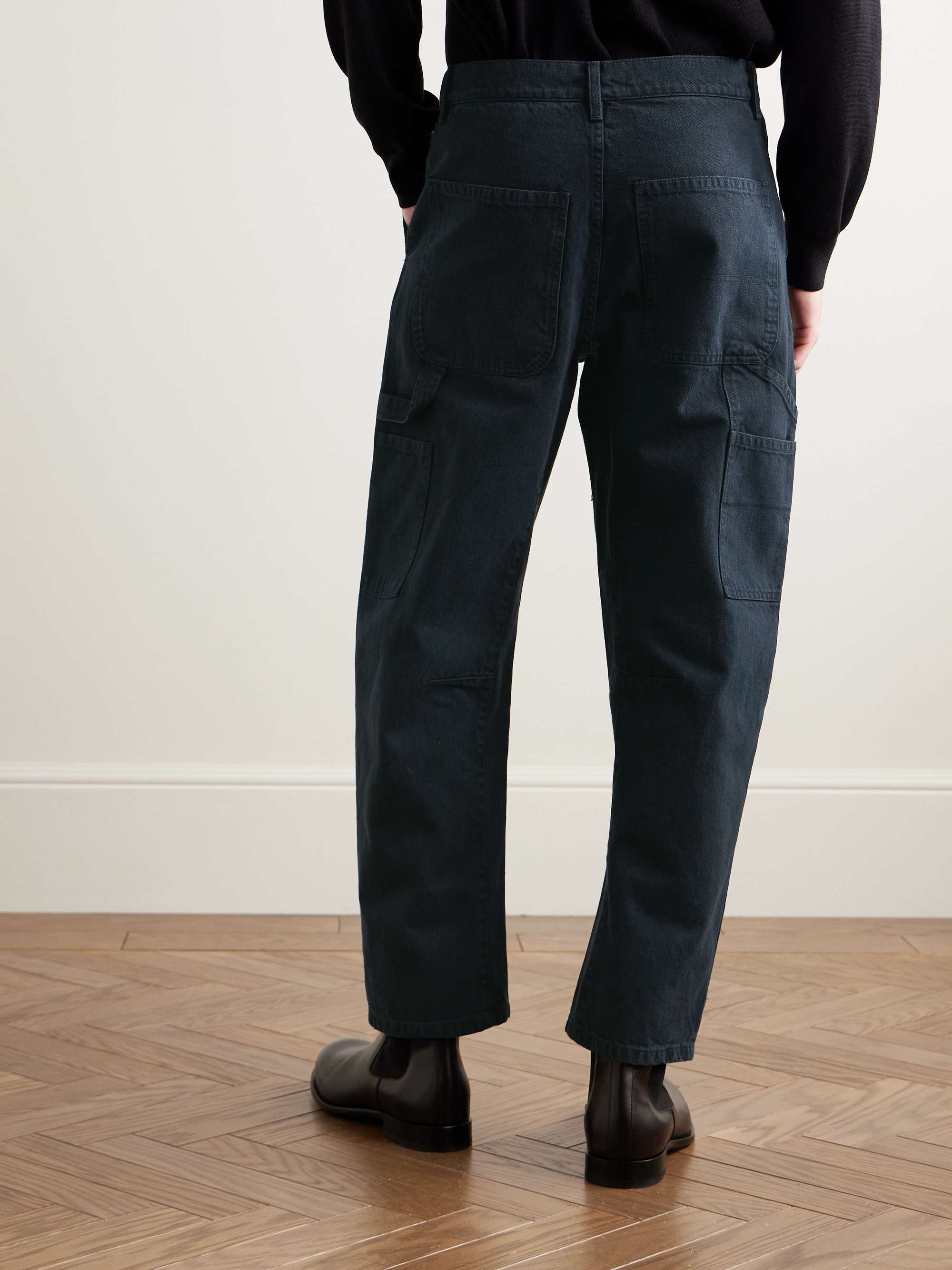 Emir Straight-Leg Cotton-Blend Twill Trousers view